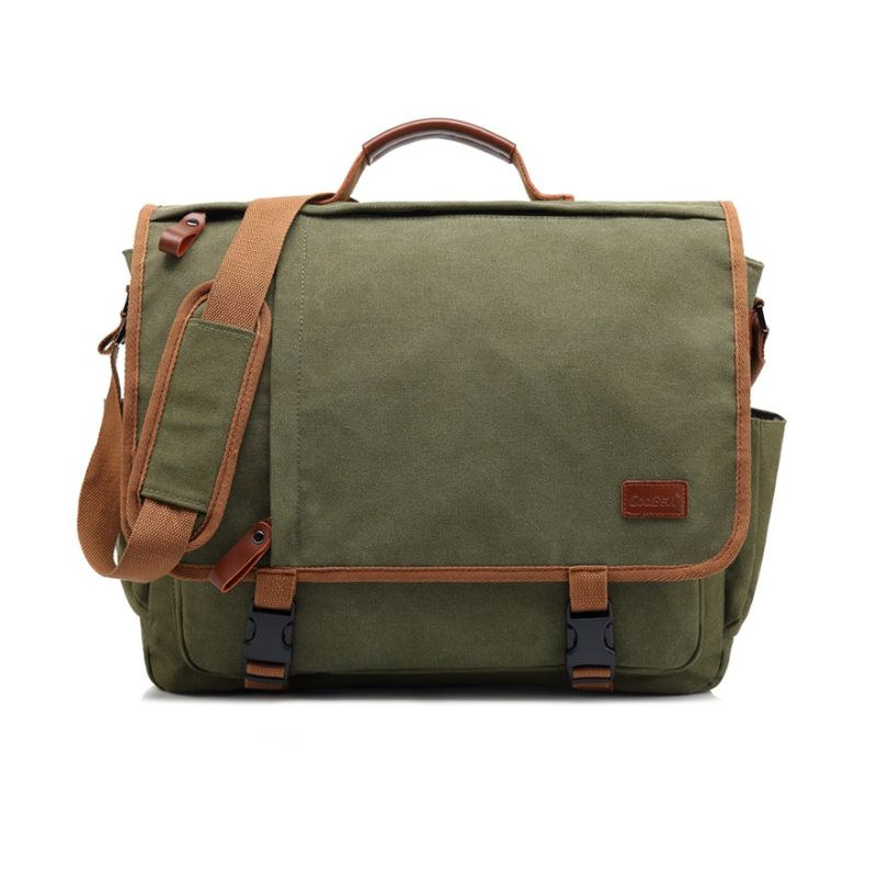 Large Canvas Laptop Messenger Bag