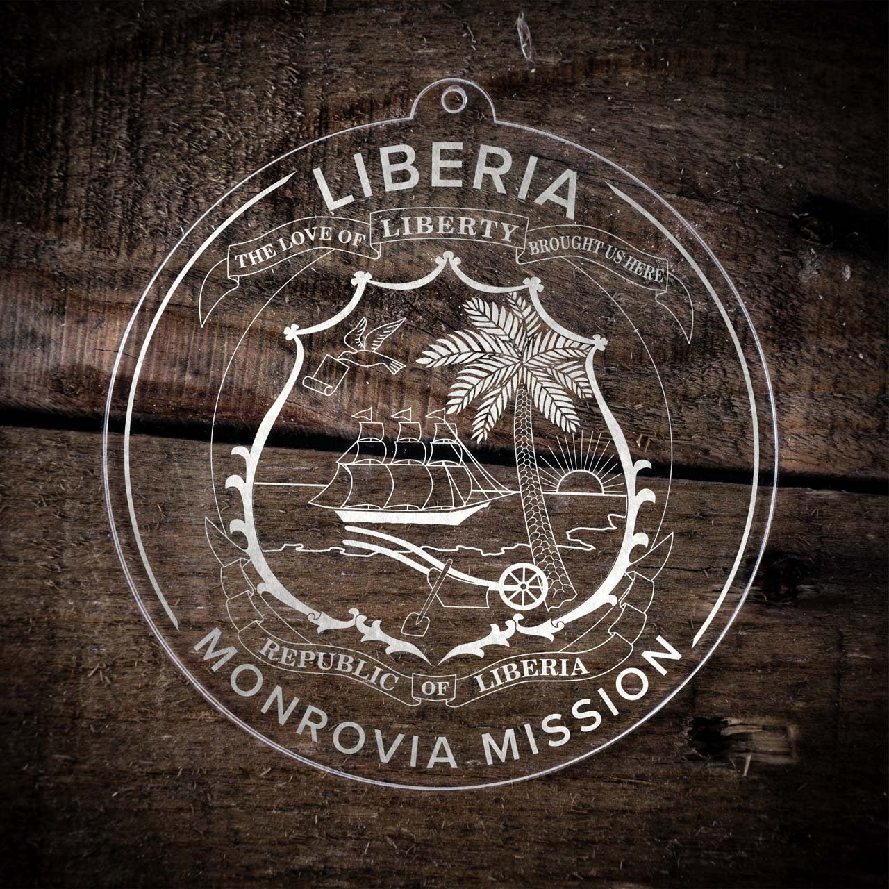 Liberia Monrovia Mission Christmas Ornament - Latter-Day Saint LDS Missionary Gift - Book of Mormon