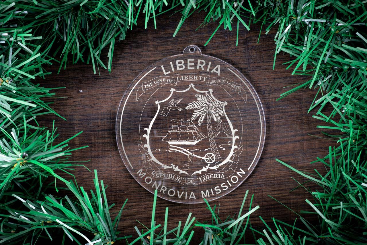 Liberia Monrovia Mission Christmas Ornament - Latter-Day Saint LDS Missionary Gift - Book of Mormon