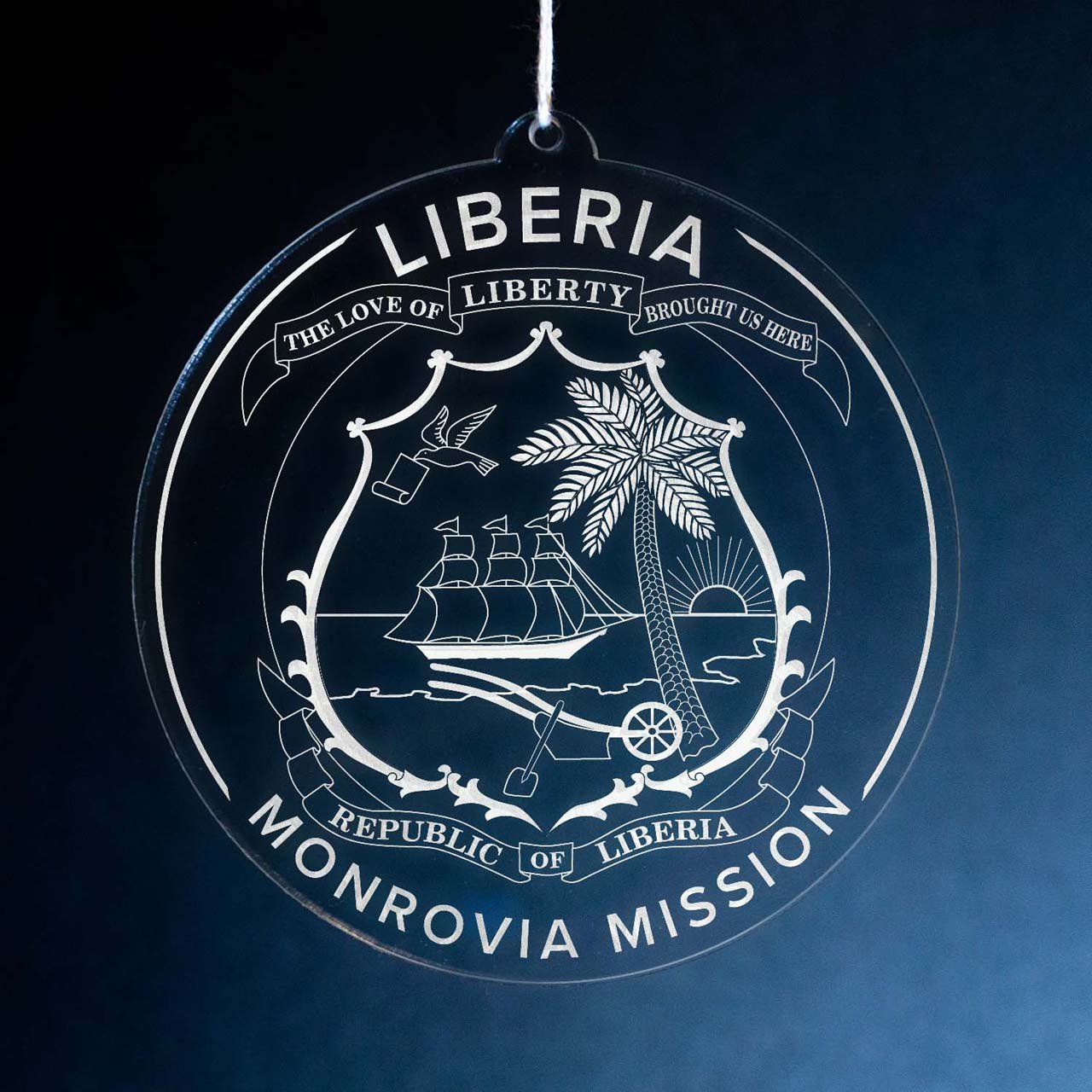 Liberia Monrovia Mission Christmas Ornament - Latter-Day Saint LDS Missionary Gift - Book of Mormon
