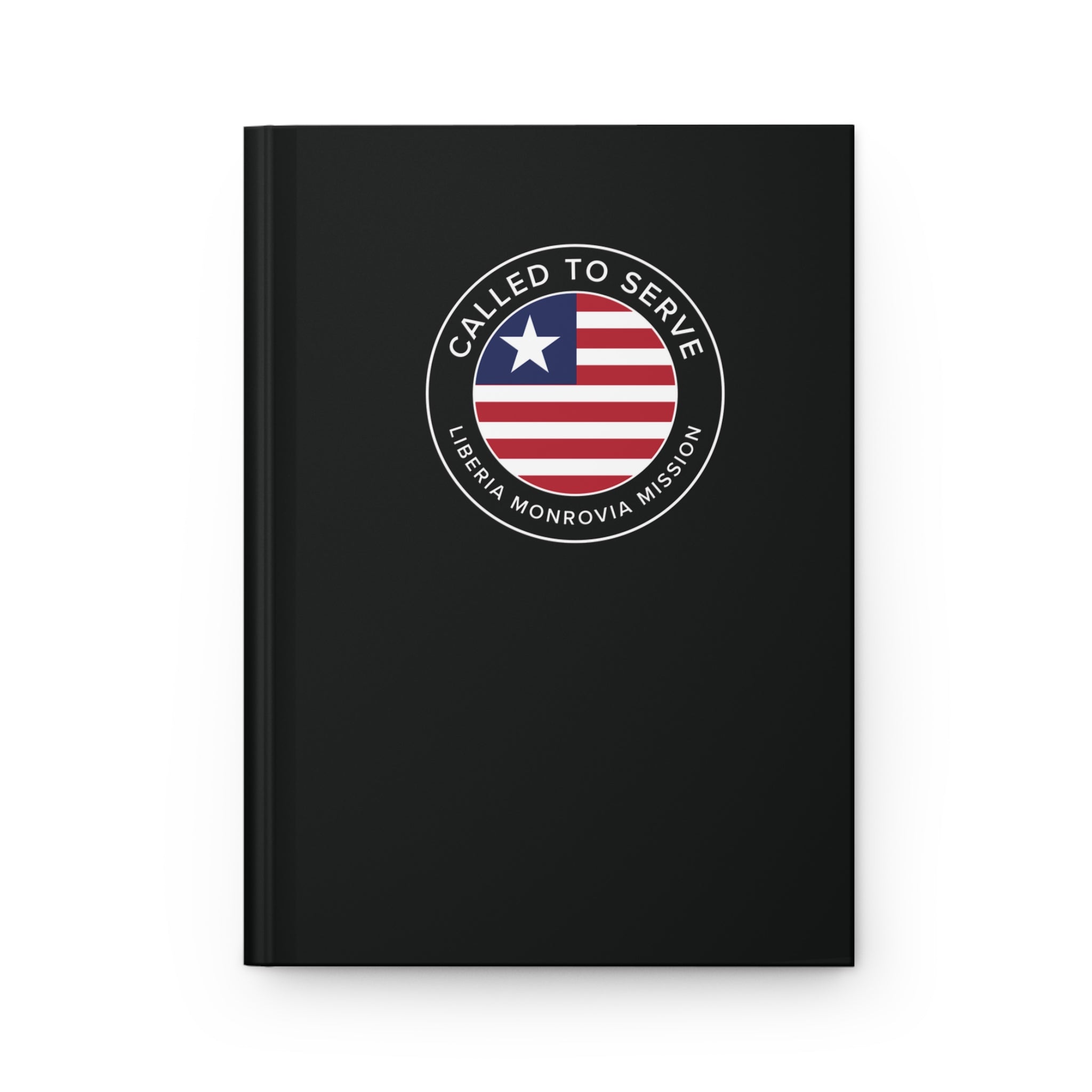 Liberia Monrovia Mission Circle Flag Called to Serve Black Hardcover Journal Matte - Mission Wishlist - LDS Missionary Gift Store