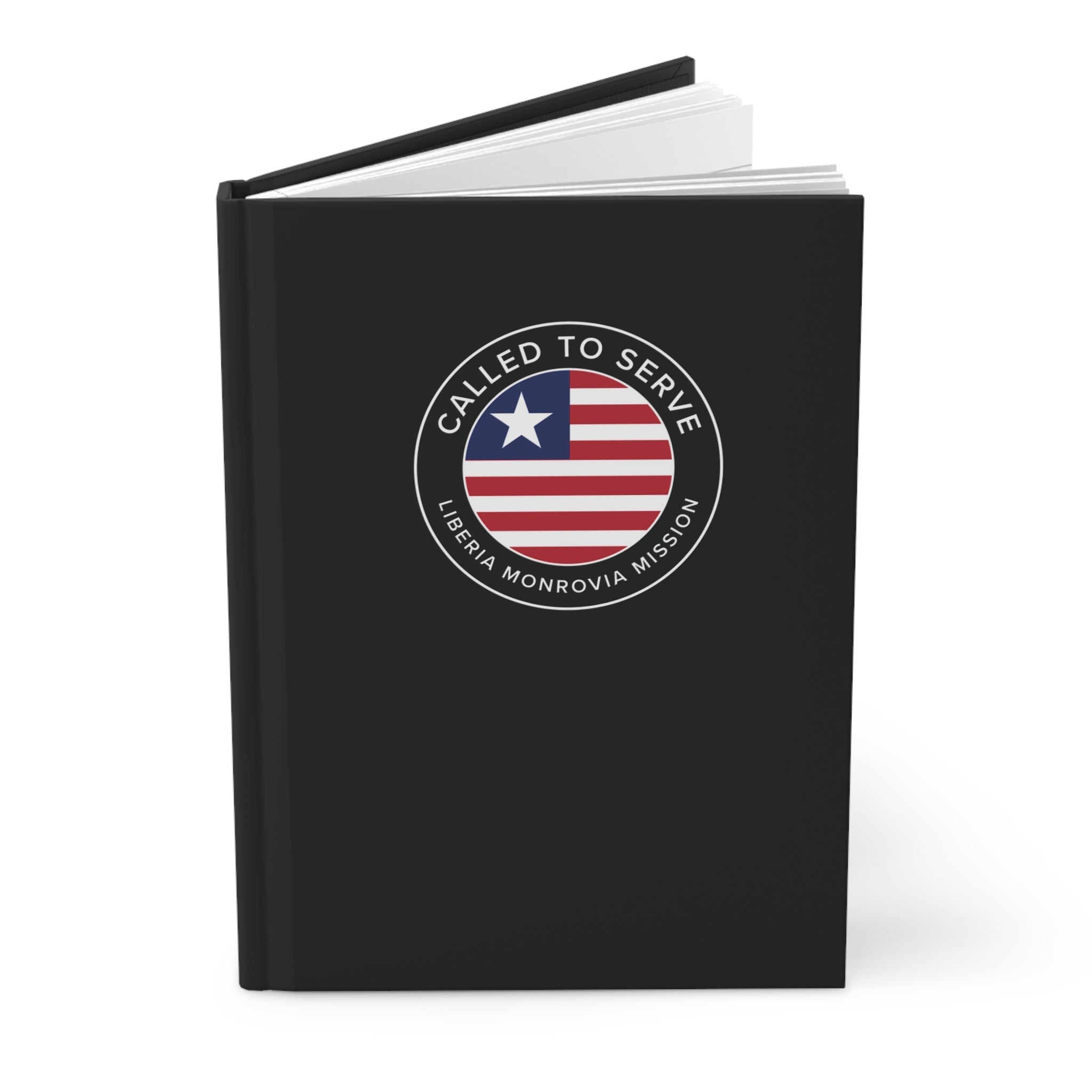 Liberia Monrovia Mission Circle Flag Called to Serve Black Hardcover Journal Matte - Mission Wishlist - LDS Missionary Gift Store