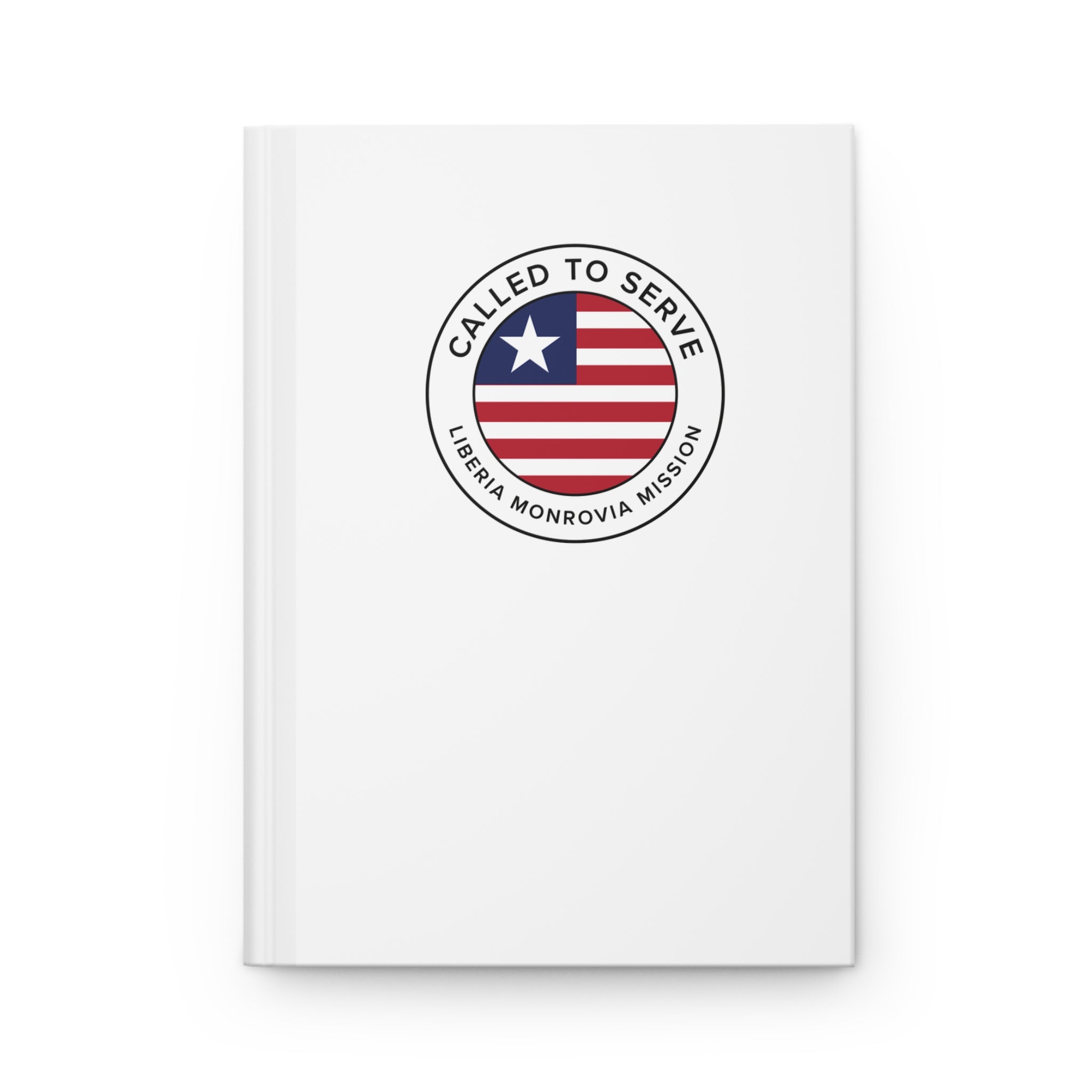 Liberia Monrovia Mission Circle Flag Called to Serve White Hardcover Journal Matte - Mission Wishlist - LDS Missionary Gift Store
