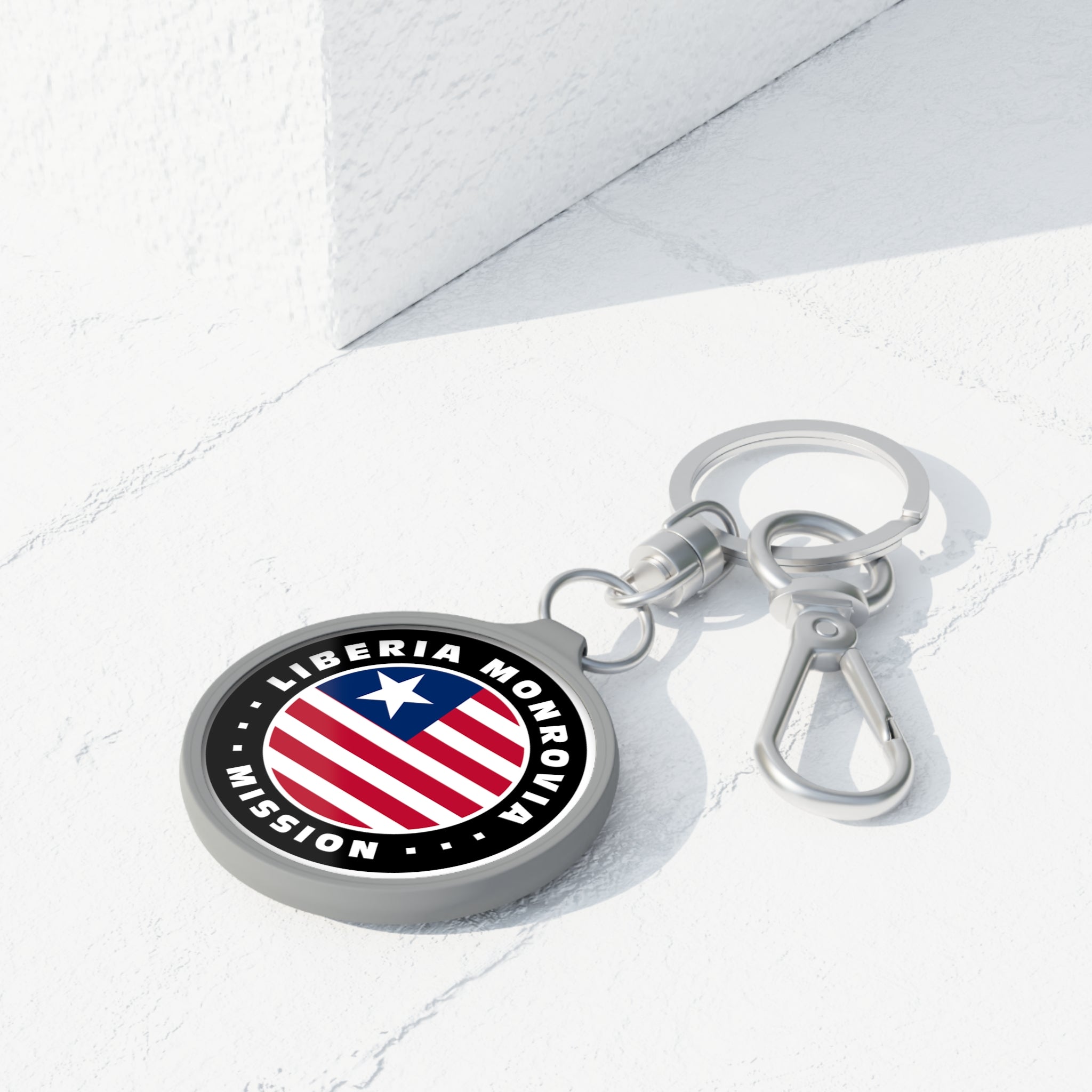 Liberia Monrovia Mission Circle Flag Key Tag - Mission Wishlist - LDS Missionary Gift Store