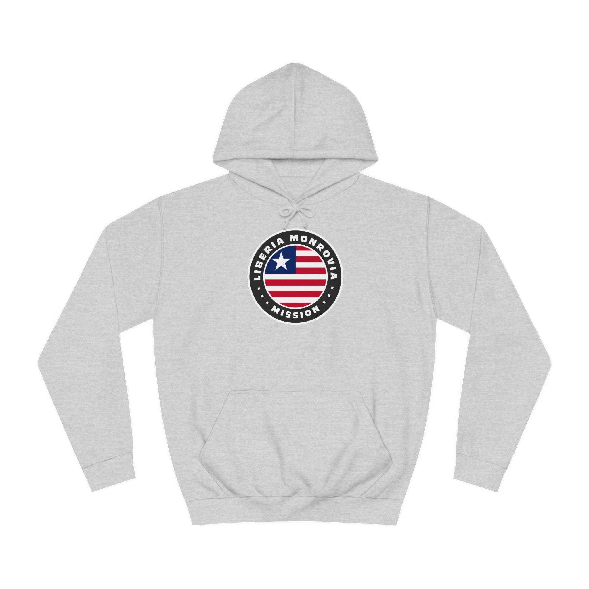 Liberia Monrovia Mission Flag Logo (Black Border) College Hoodie - Mission Wishlist - LDS Missionary Gift Store