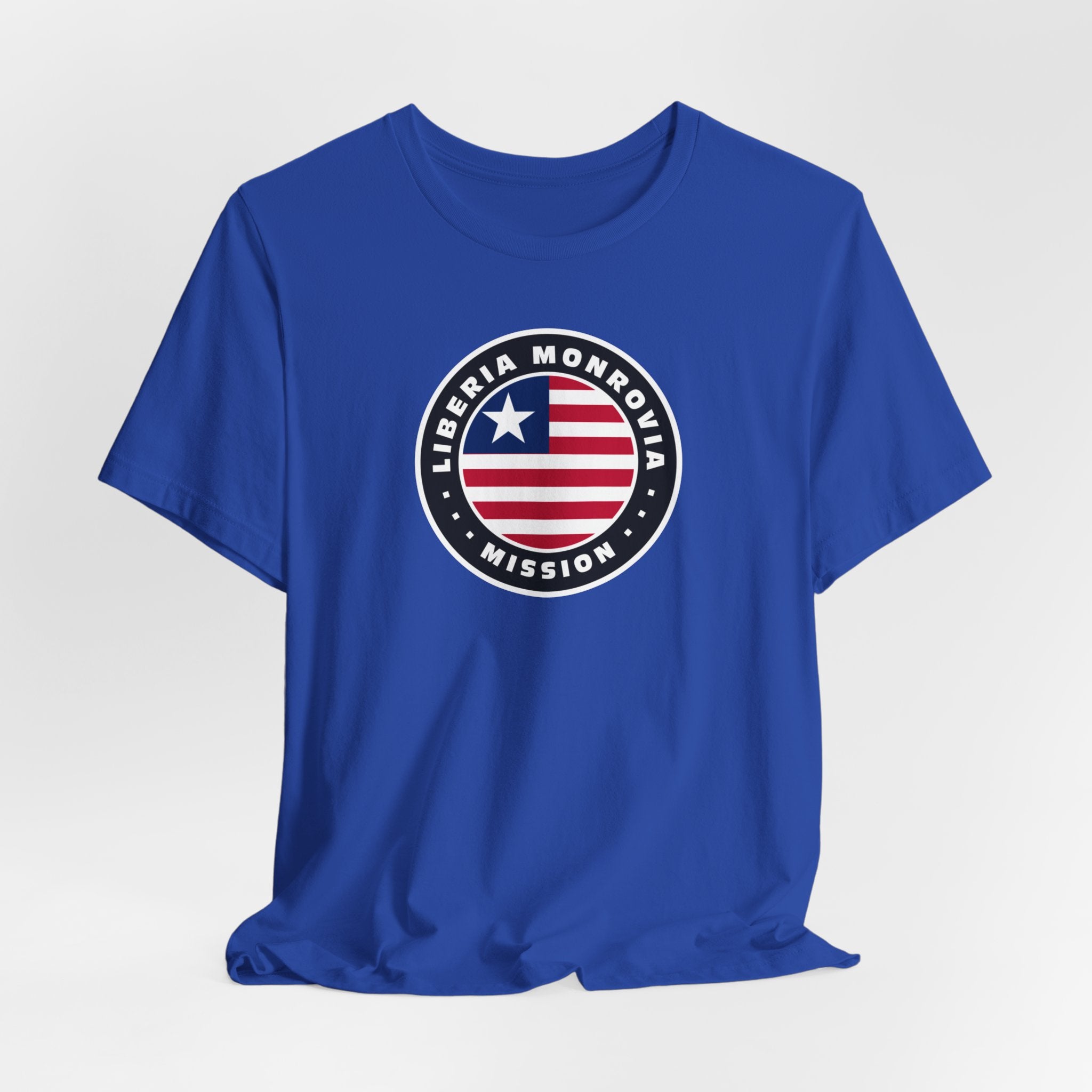 Liberia Monrovia Mission Flag Logo (Black Border) T-shirt - Mission Wishlist - LDS Missionary Gift Store