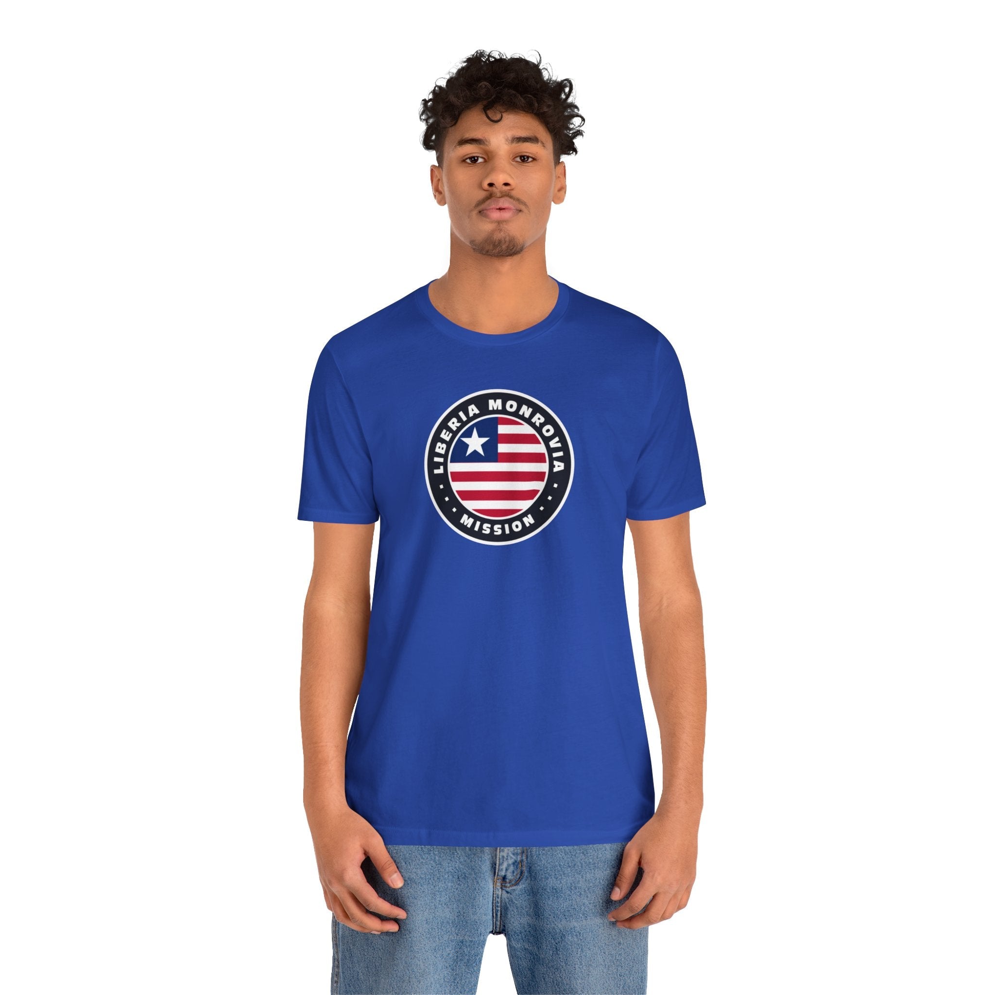 Liberia Monrovia Mission Flag Logo (Black Border) T-shirt - Mission Wishlist - LDS Missionary Gift Store