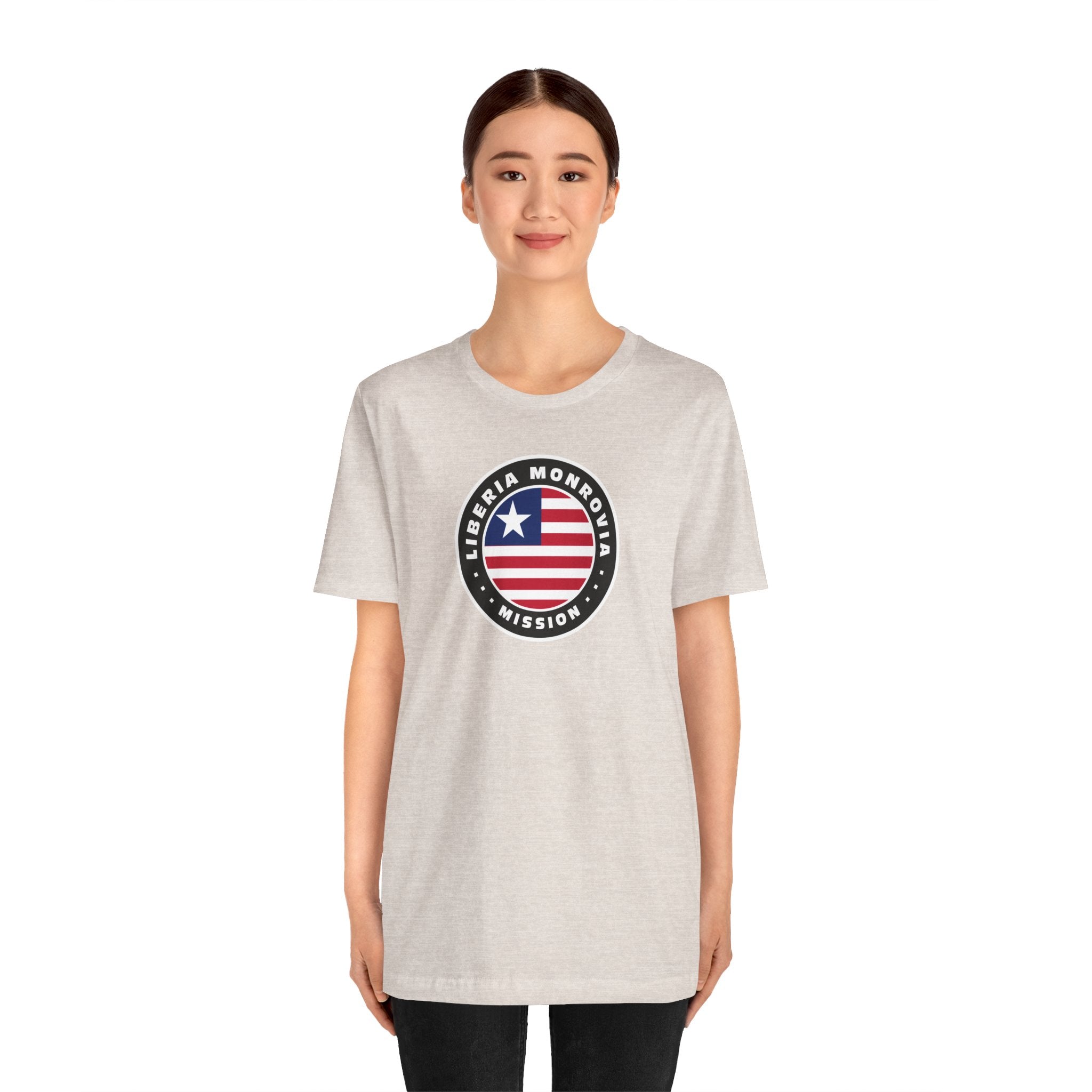Liberia Monrovia Mission Flag Logo (Black Border) T-shirt - Mission Wishlist - LDS Missionary Gift Store