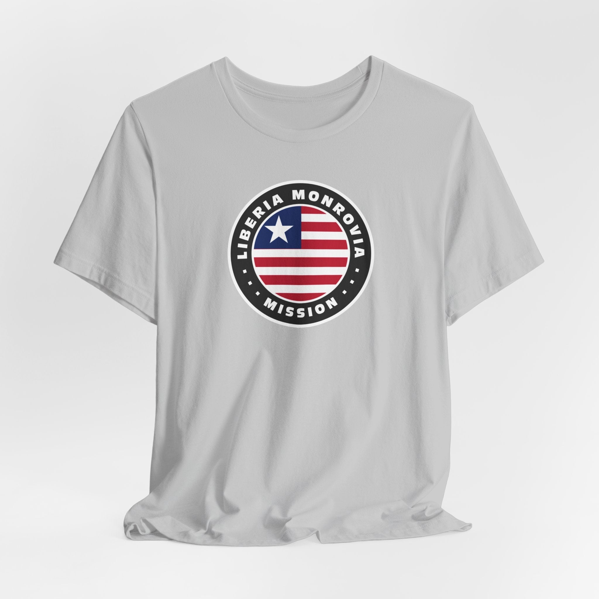 Liberia Monrovia Mission Flag Logo (Black Border) T-shirt - Mission Wishlist - LDS Missionary Gift Store