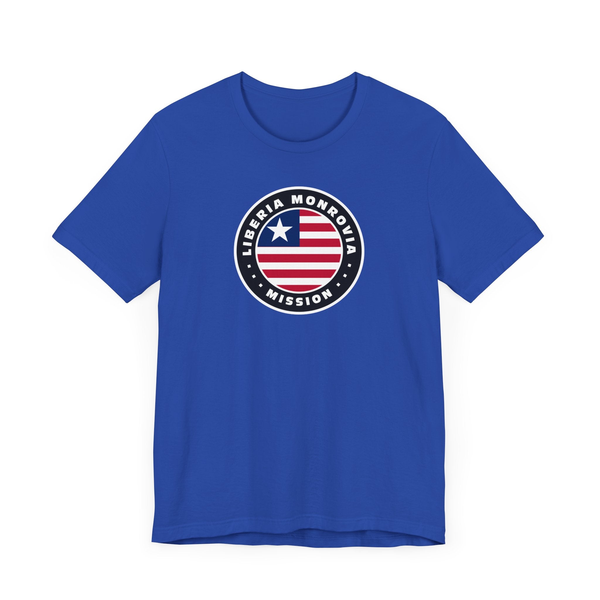 Liberia Monrovia Mission Flag Logo (Black Border) T-shirt - Mission Wishlist - LDS Missionary Gift Store