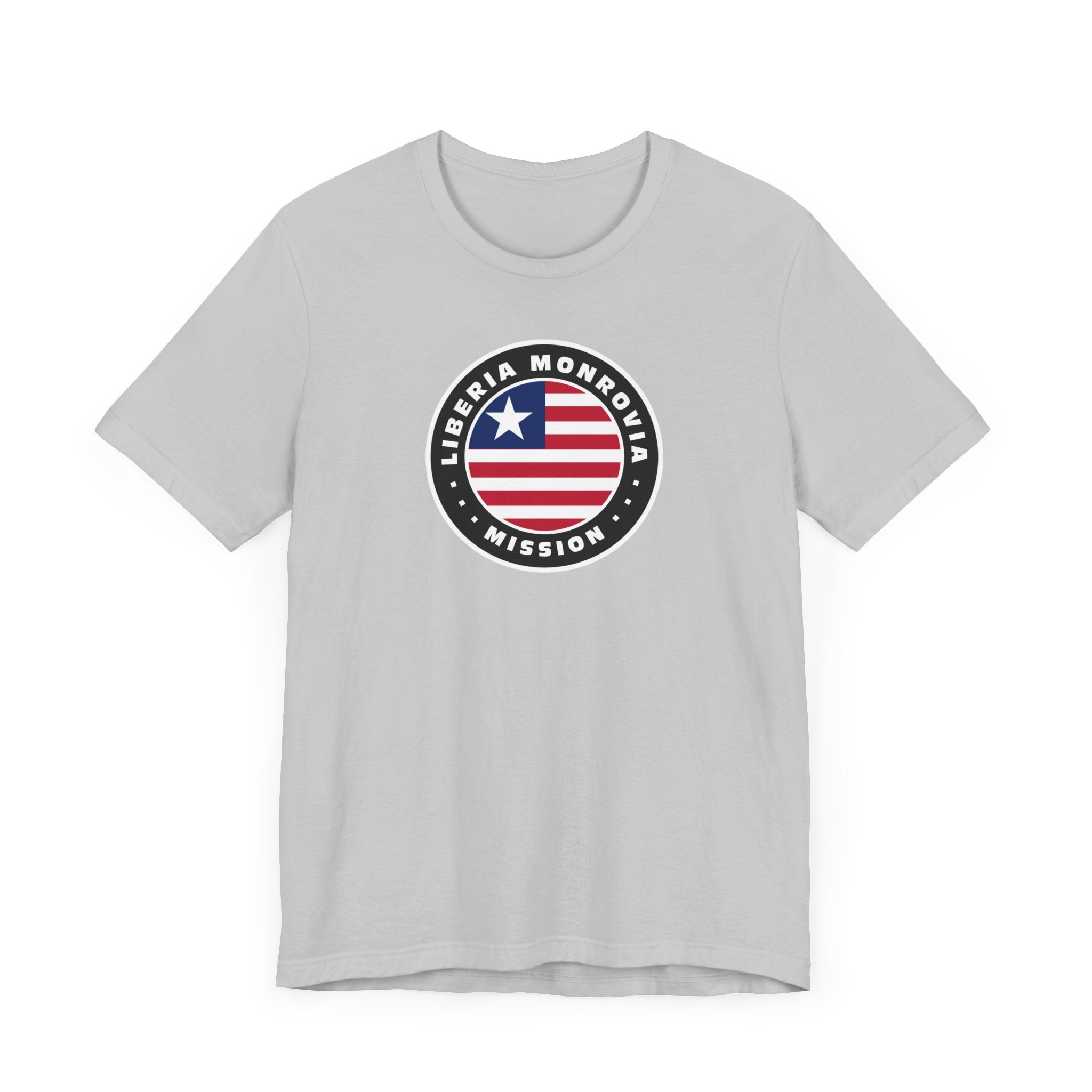 Liberia Monrovia Mission Flag Logo (Black Border) T-shirt - Mission Wishlist - LDS Missionary Gift Store