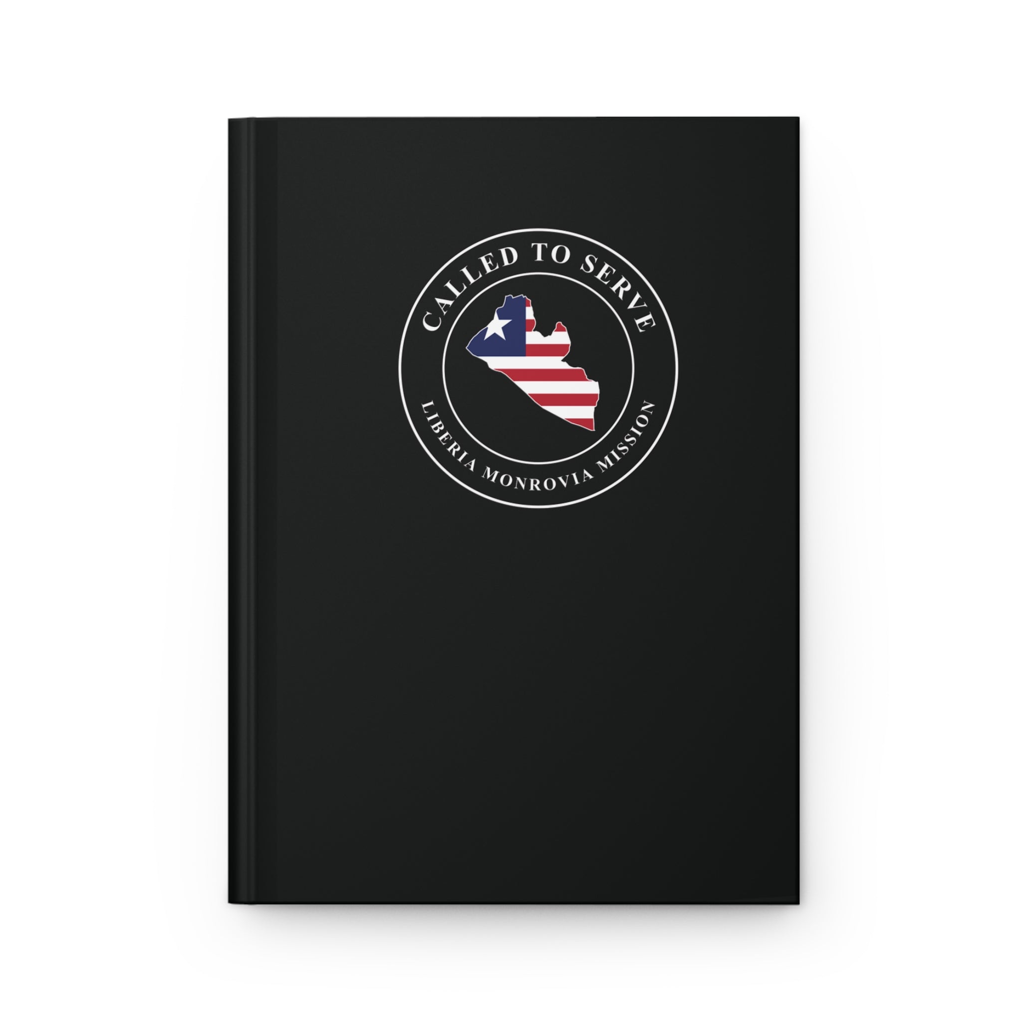 Liberia Monrovia Mission Flag Map Called to Serve Black Hardcover Journal Matte - Mission Wishlist - LDS Missionary Gift Store