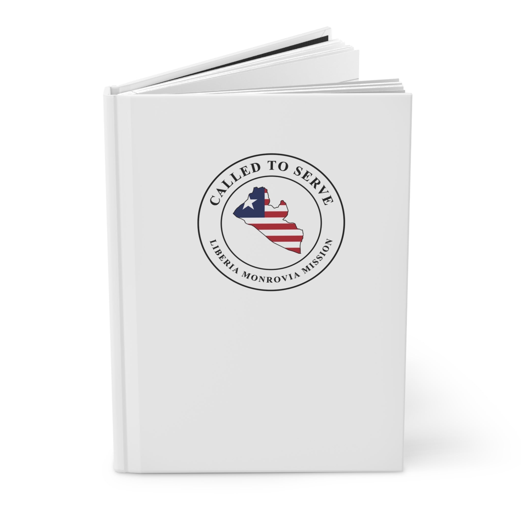 Liberia Monrovia Mission Flag Map Called to Serve White Hardcover Journal Matte - Mission Wishlist - LDS Missionary Gift Store