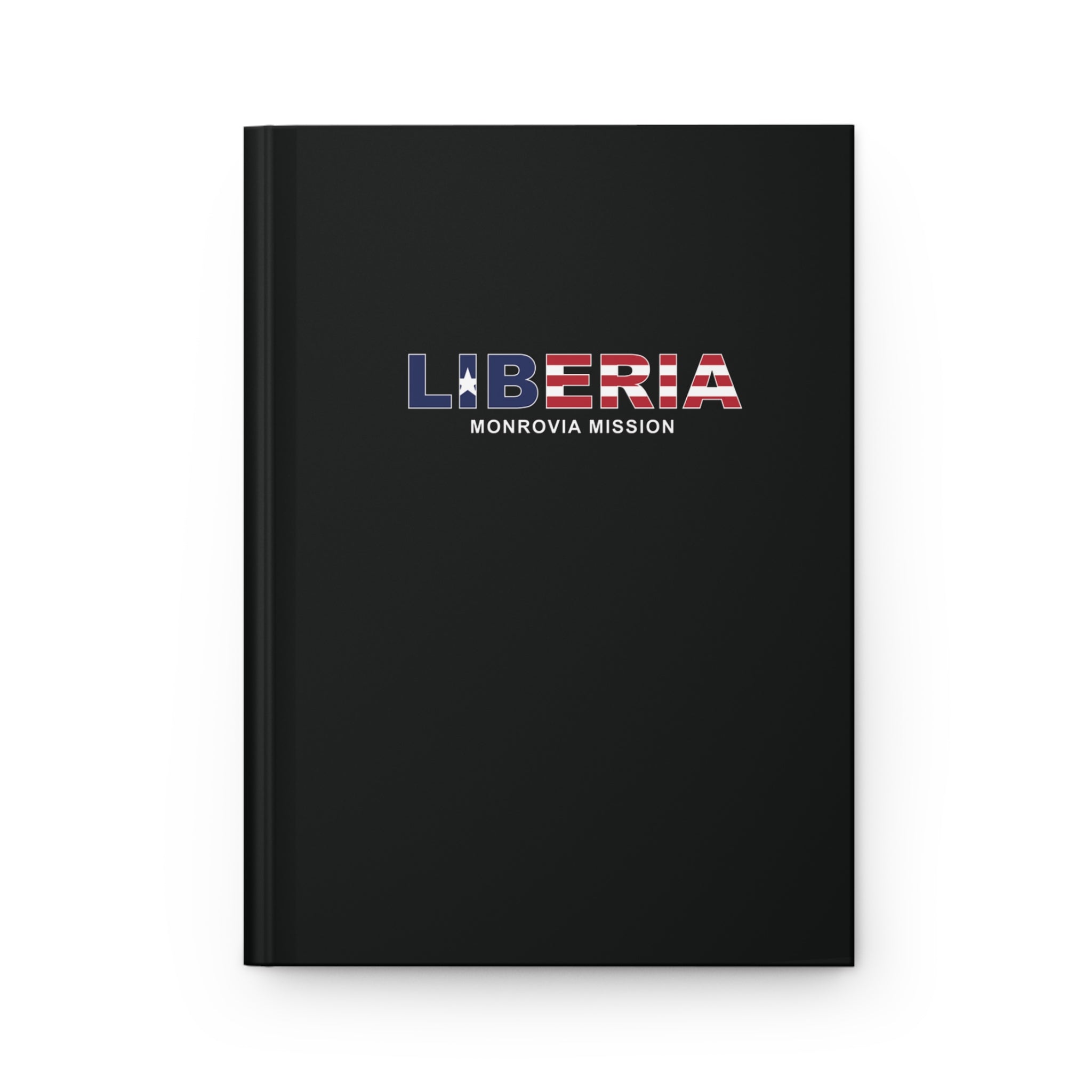 Liberia Monrovia Mission Flag Title Black Hardcover Journal Matte - Mission Wishlist - LDS Missionary Gift Store