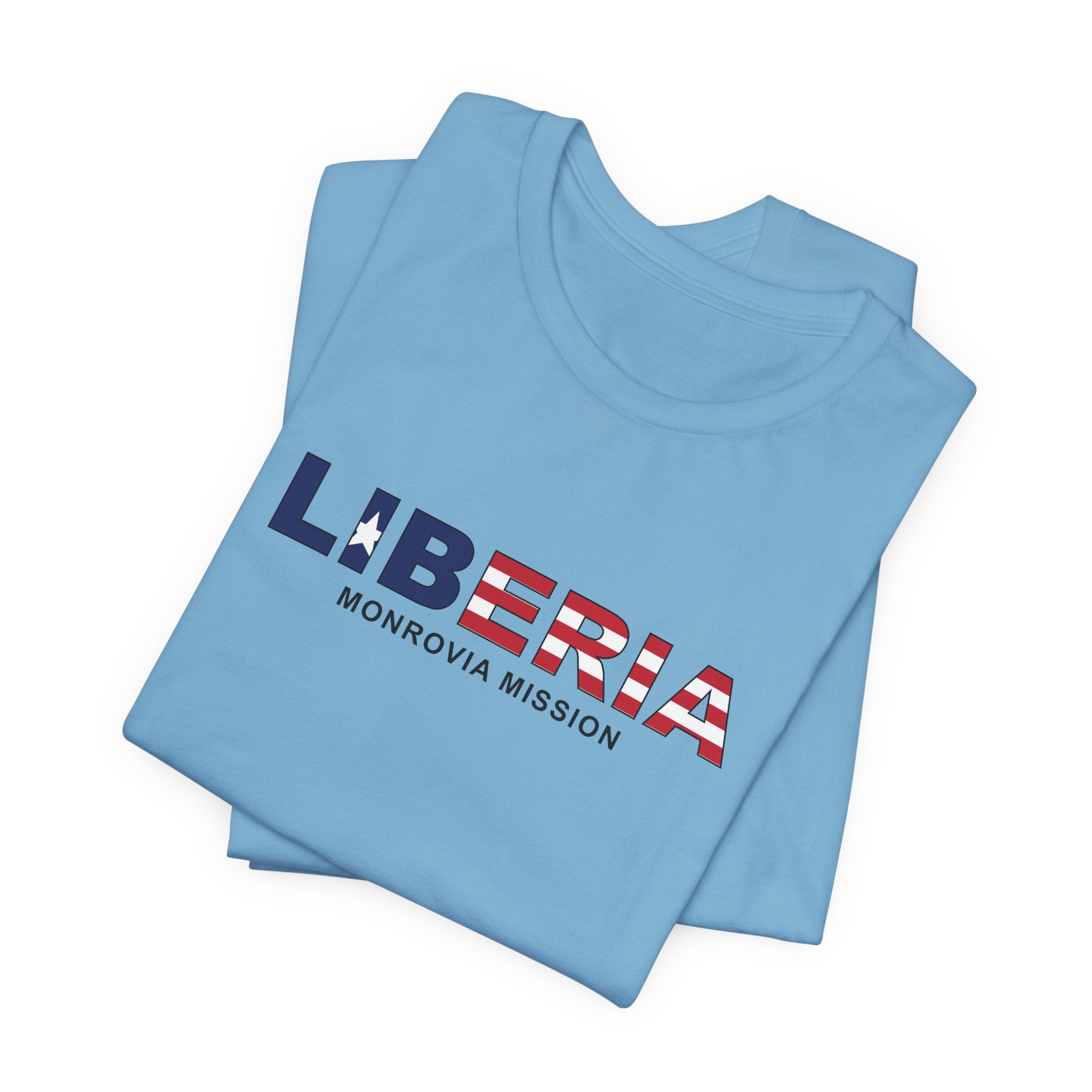 Liberia Monrovia Mission Flag Title T-shirt - Mission Wishlist - LDS Missionary Gift Store