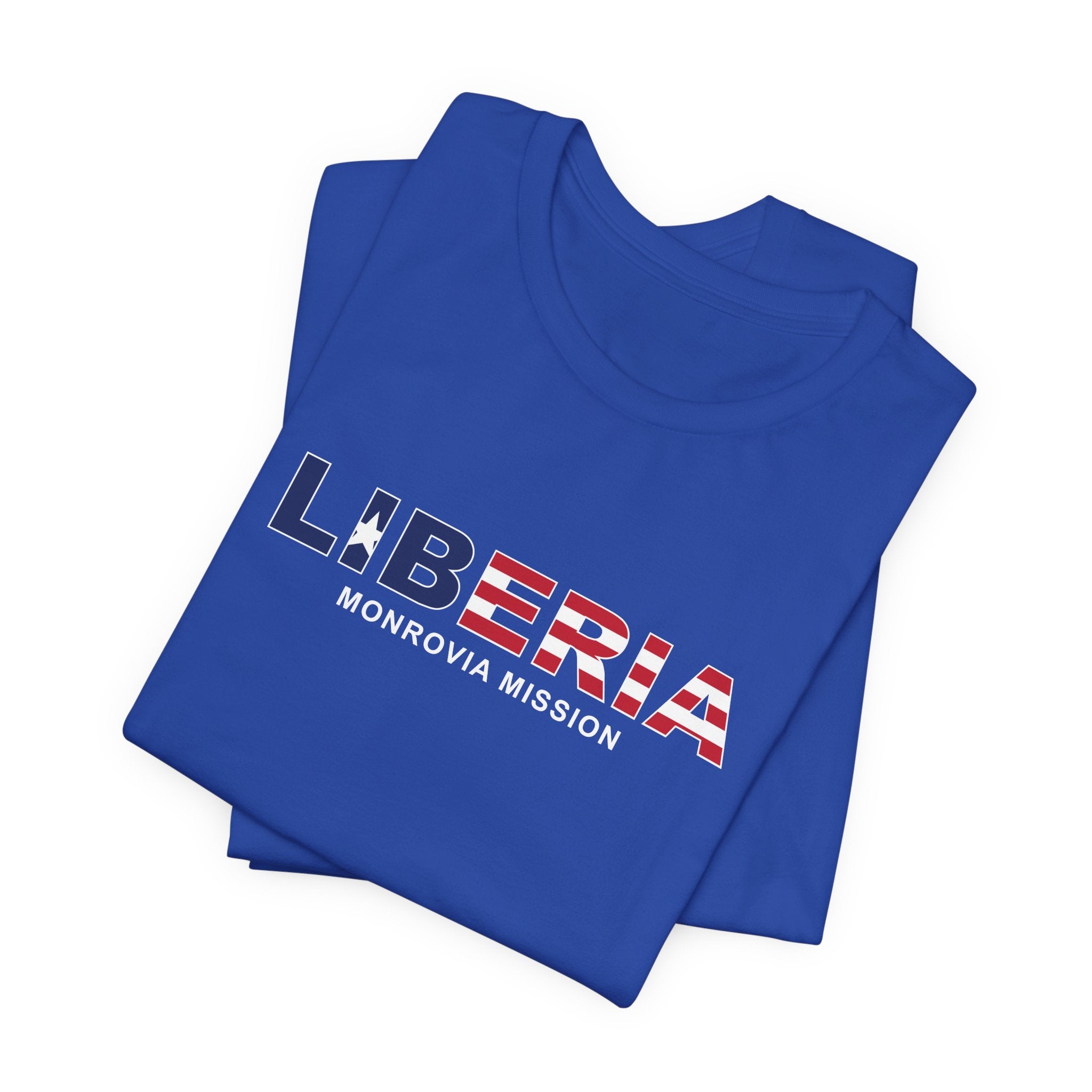 Liberia Monrovia Mission Flag Title T-shirt - Mission Wishlist - LDS Missionary Gift Store