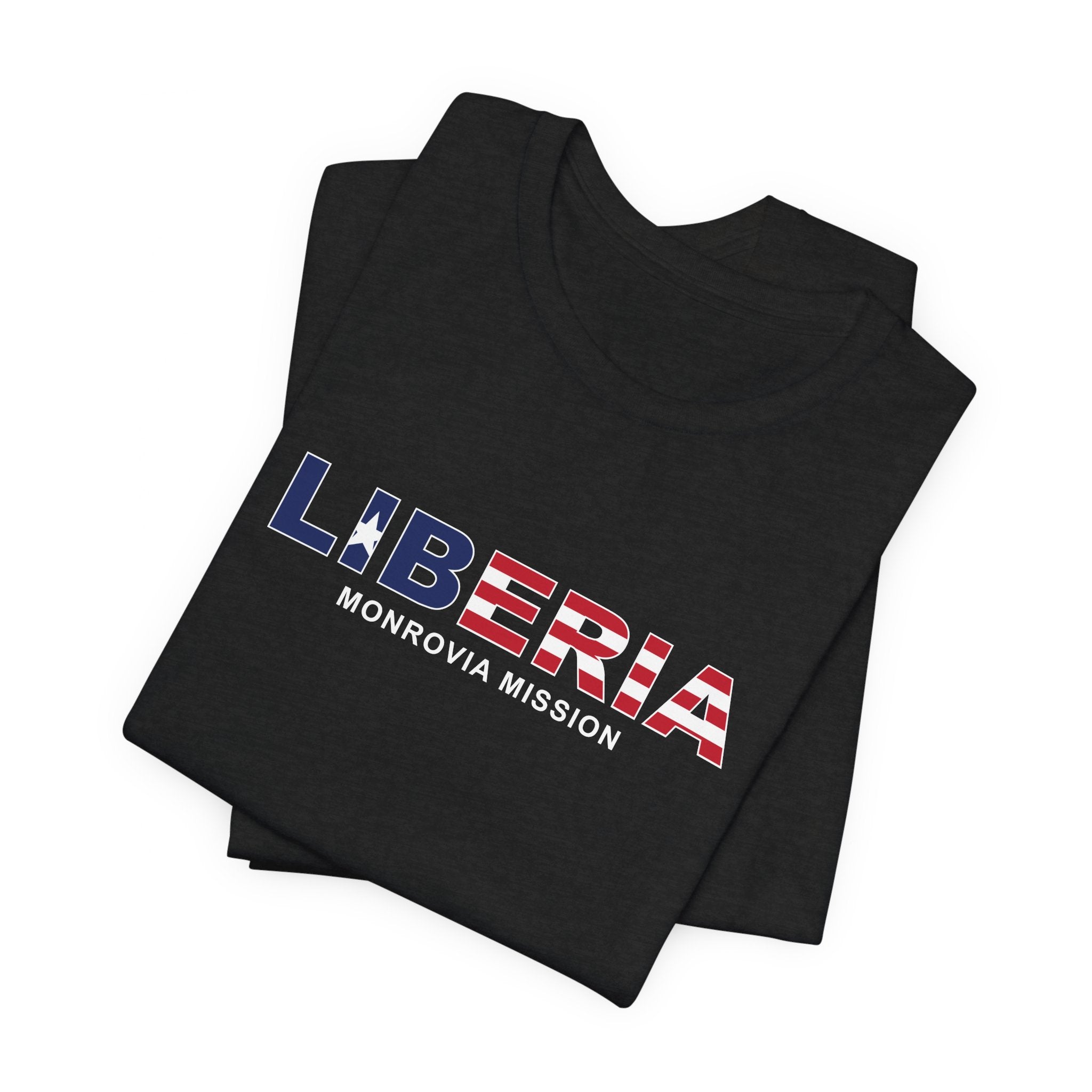 Liberia Monrovia Mission Flag Title T-shirt - Mission Wishlist - LDS Missionary Gift Store