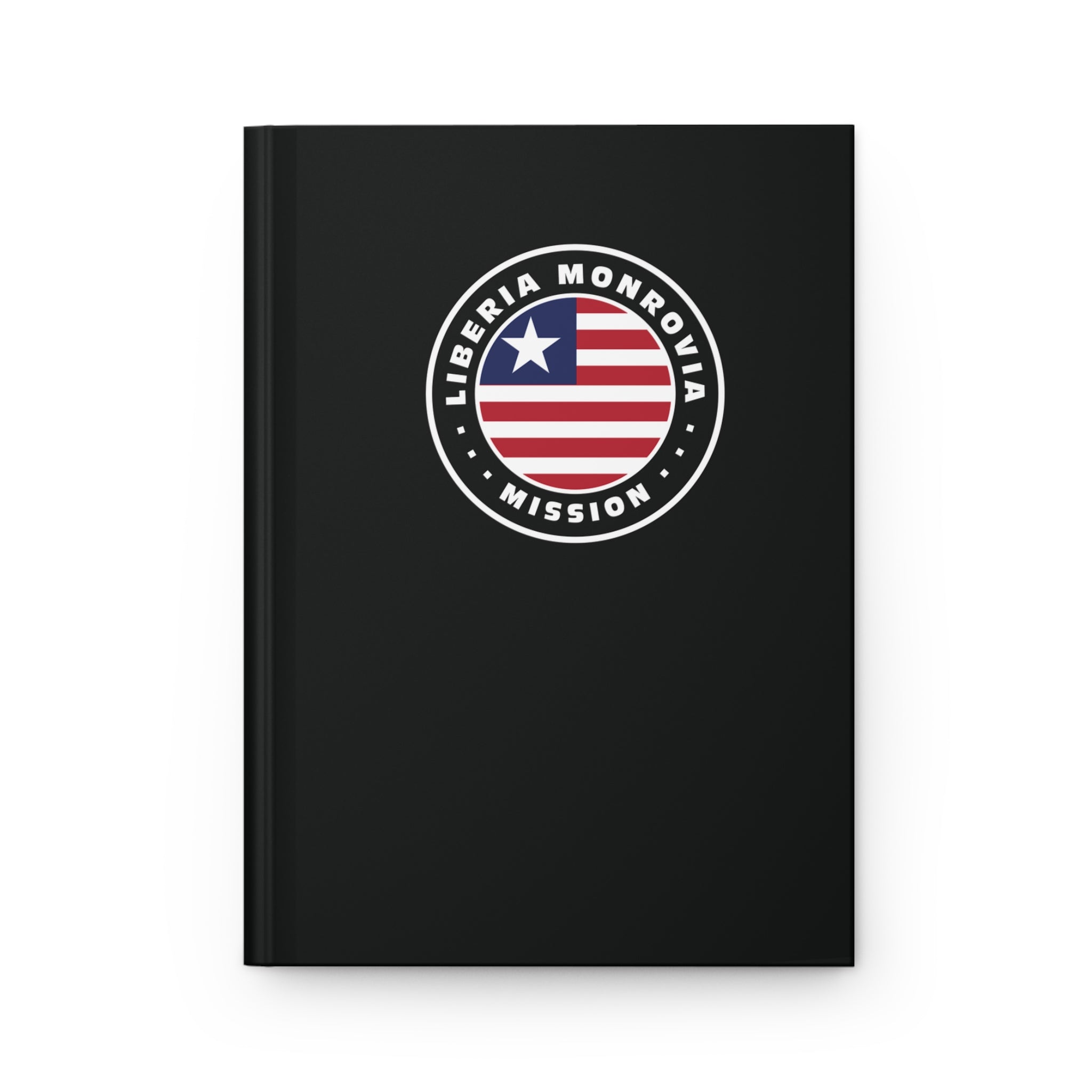 Liberia Monrovia Mission Logo Design Black Hardcover Journal Matte - Mission Wishlist - LDS Missionary Gift Store