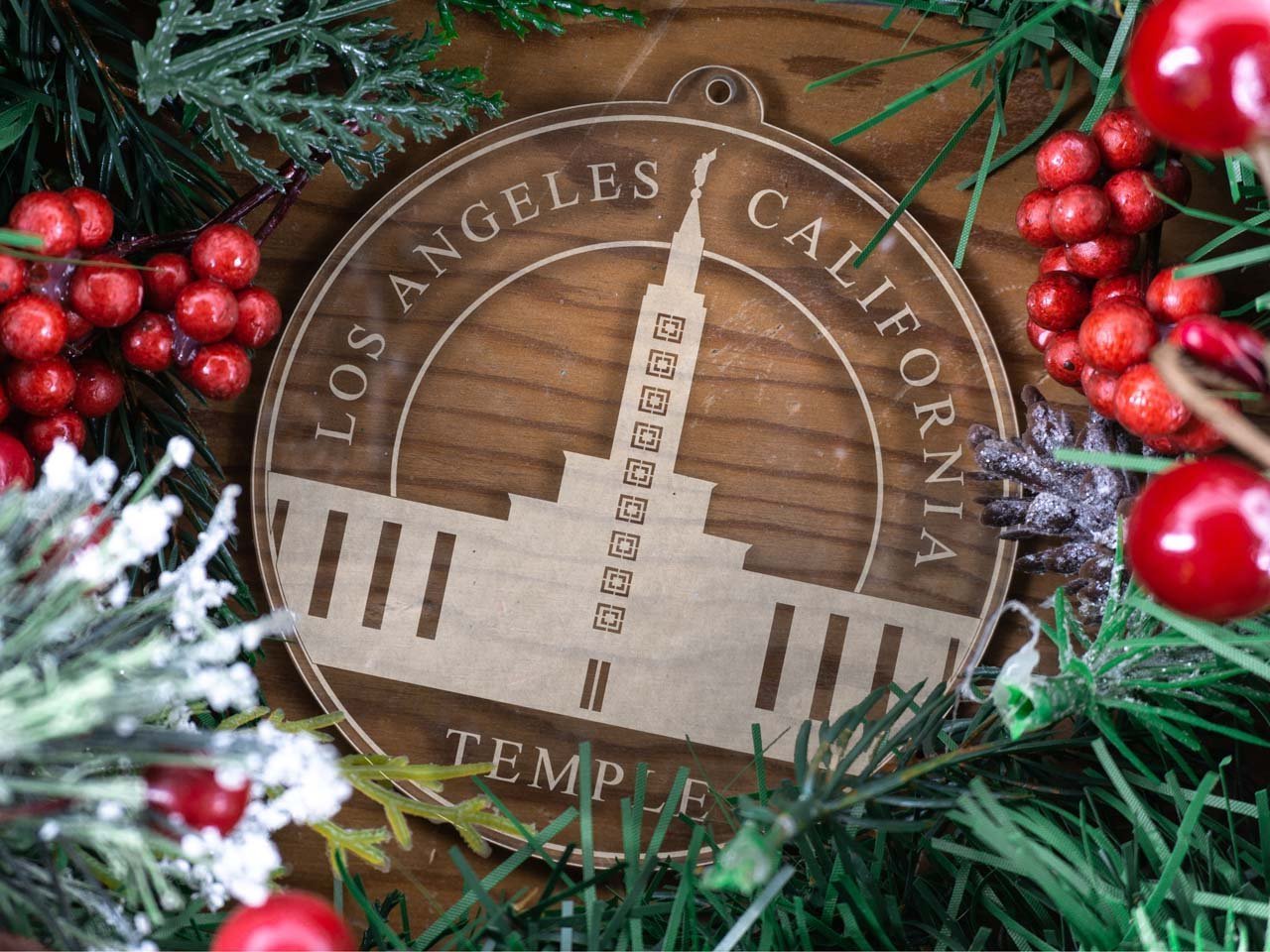 Los Angeles California Temple Christmas Ornament - Latter-Day Saint LDS Missionary Gift - Book of Mormon