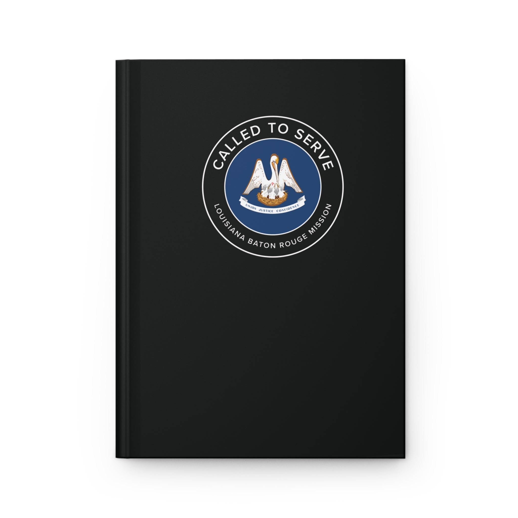 Louisiana Baton Rouge Mission Circle Flag Called to Serve Black Hardcover Journal Matte - Mission Wishlist - LDS Missionary Gift Store