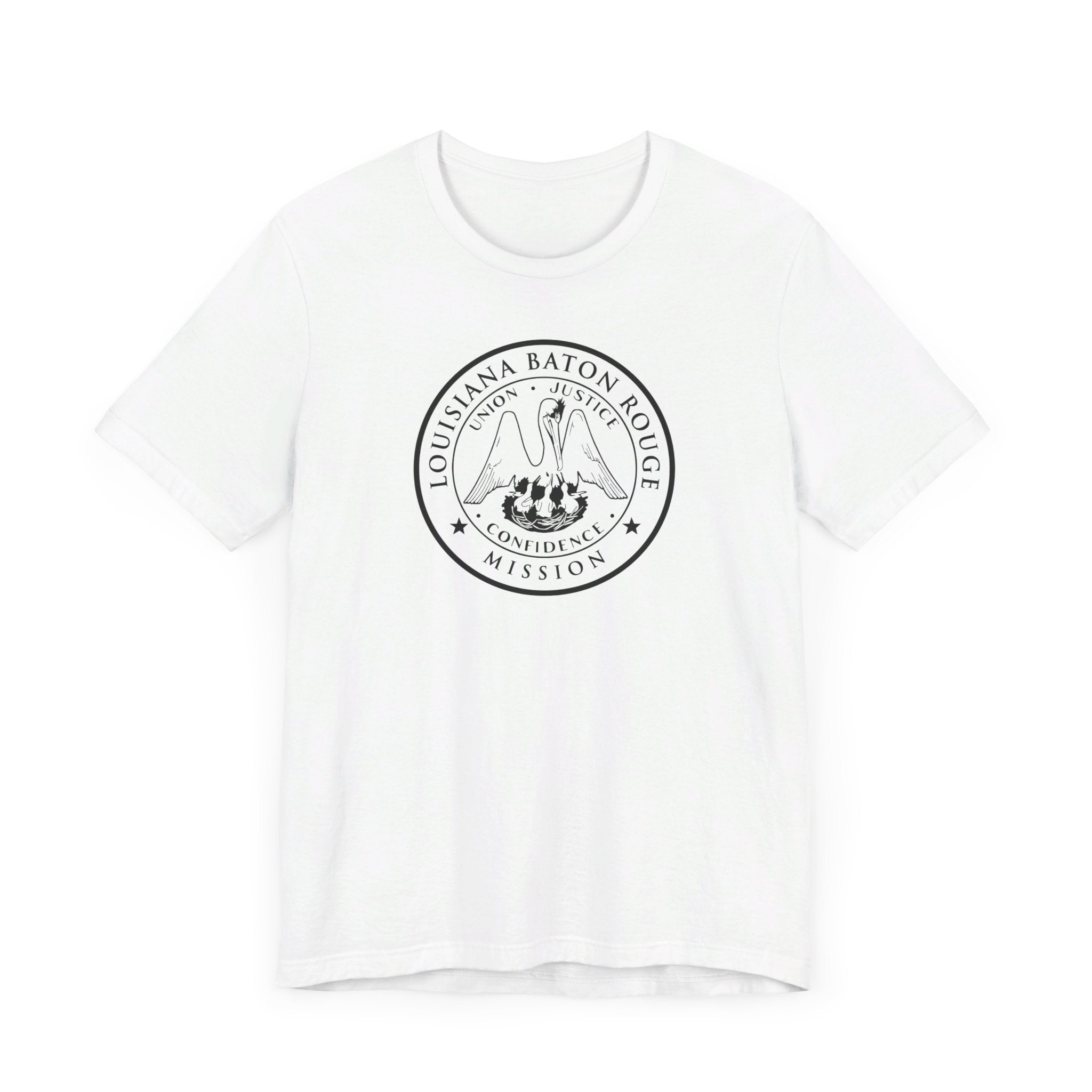 Louisiana Baton Rouge Mission Circular Monochrome Logo T-Shirt - Mission Wishlist - LDS Missionary Gift Store