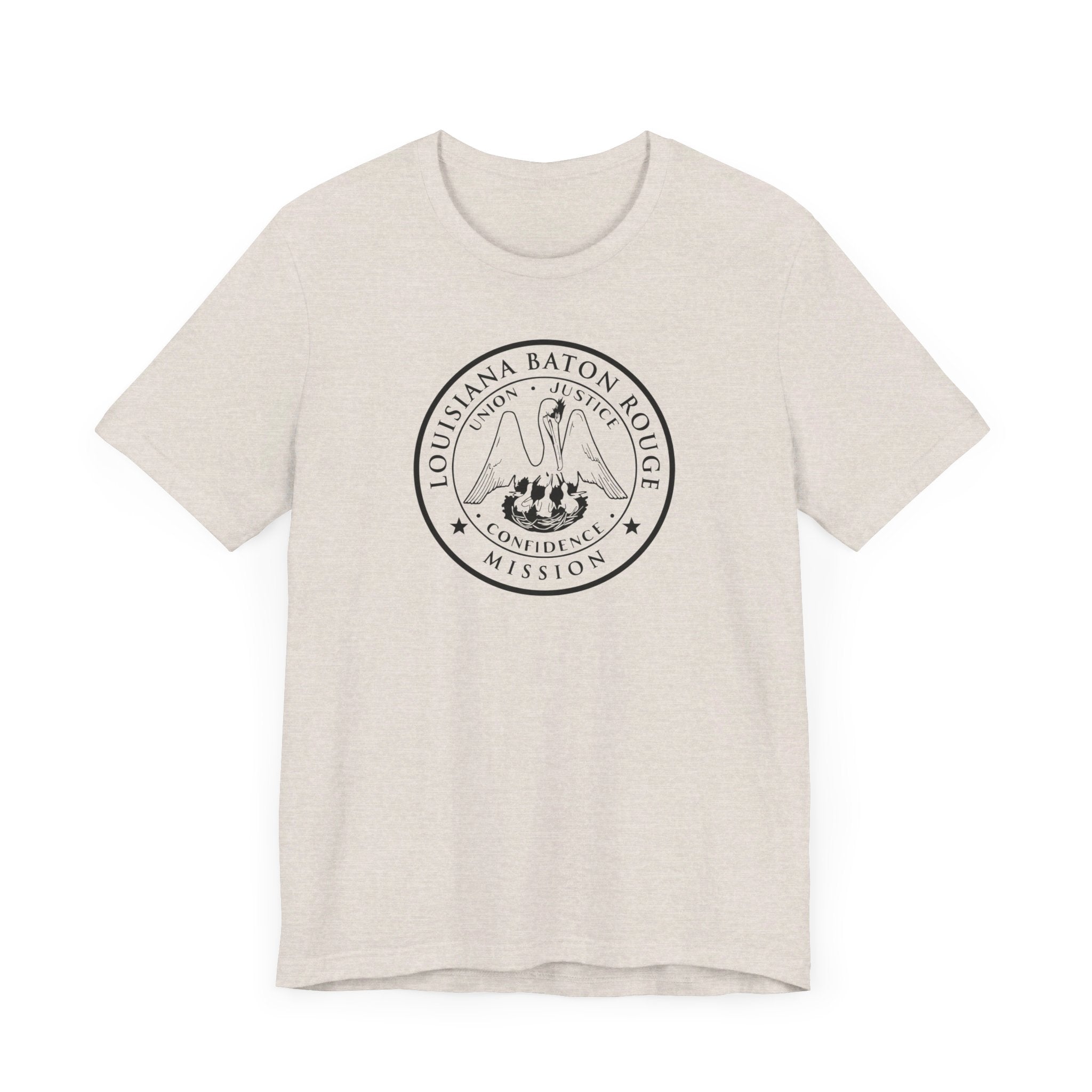 Louisiana Baton Rouge Mission Circular Monochrome Logo T-Shirt - Mission Wishlist - LDS Missionary Gift Store
