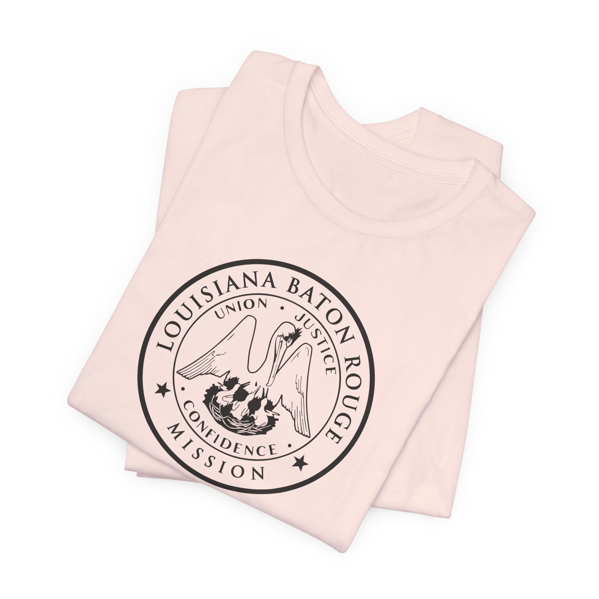 Louisiana Baton Rouge Mission Circular Monochrome Logo T-Shirt - Mission Wishlist - LDS Missionary Gift Store