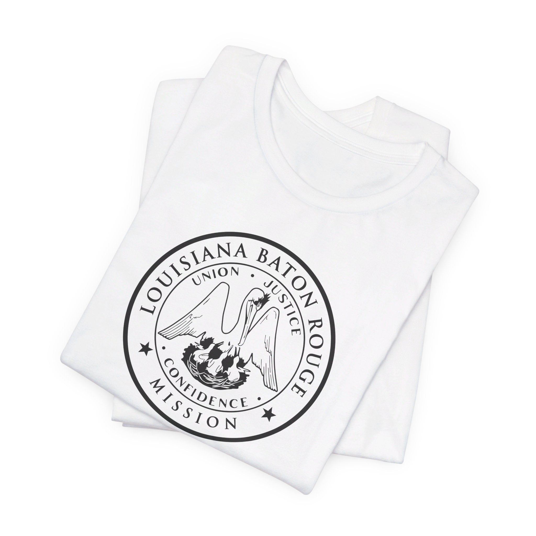 Louisiana Baton Rouge Mission Circular Monochrome Logo T-Shirt - Mission Wishlist - LDS Missionary Gift Store