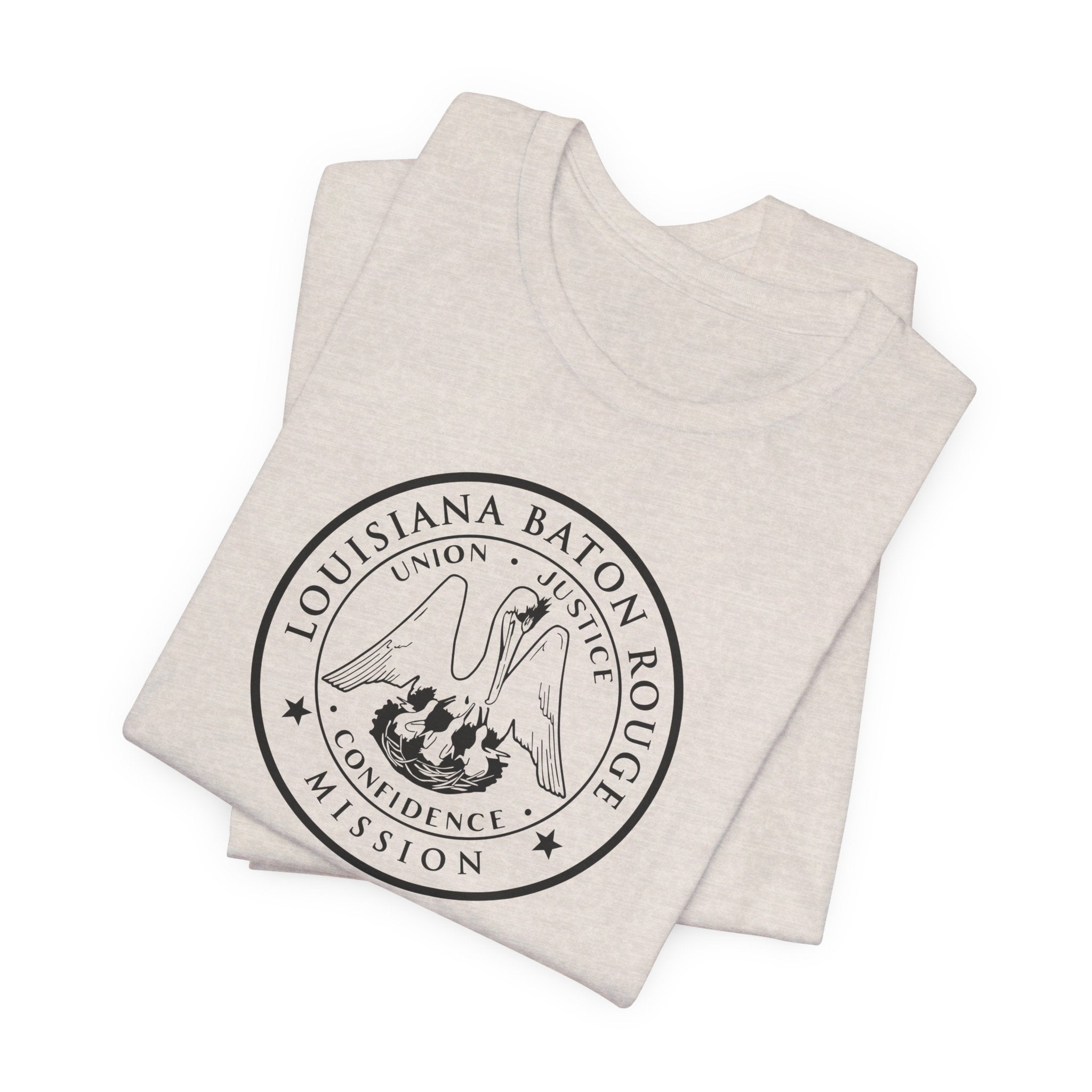Louisiana Baton Rouge Mission Circular Monochrome Logo T-Shirt - Mission Wishlist - LDS Missionary Gift Store