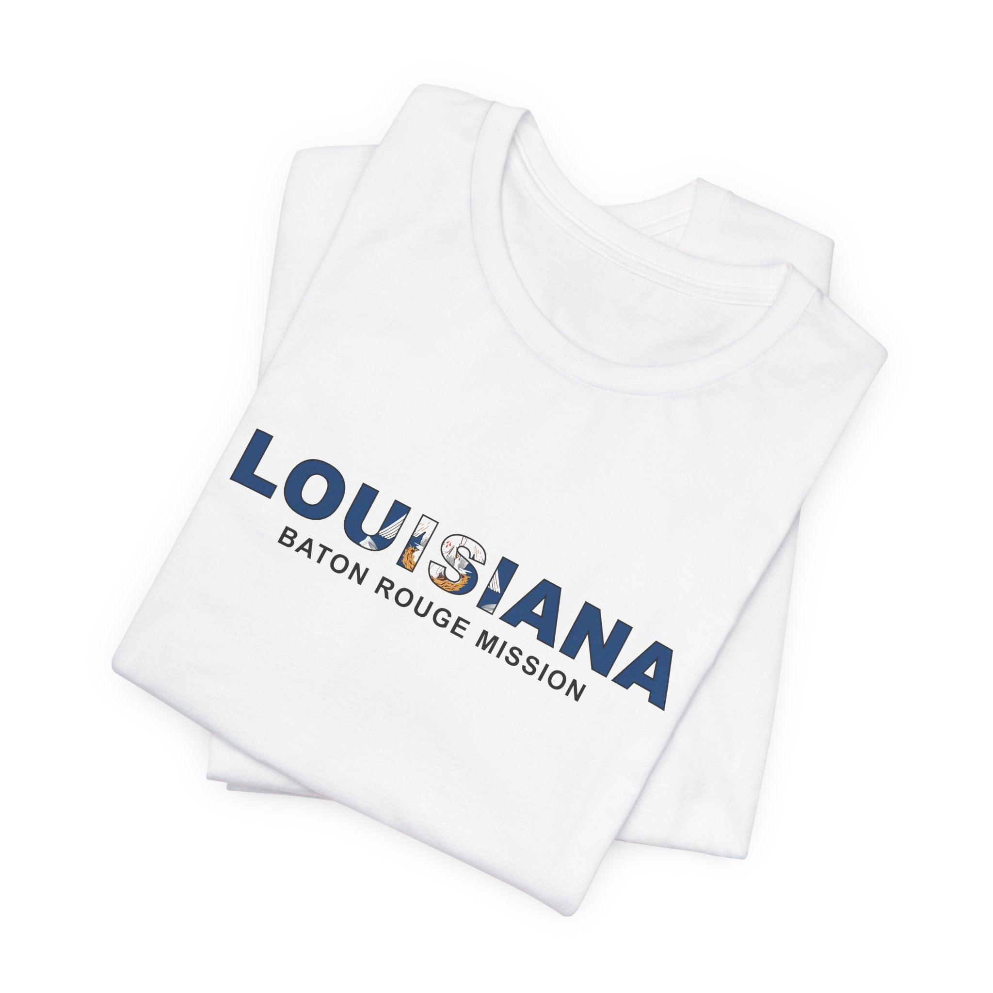 Louisiana Baton Rouge Mission Flag Title T-shirt - Mission Wishlist - LDS Missionary Gift Store