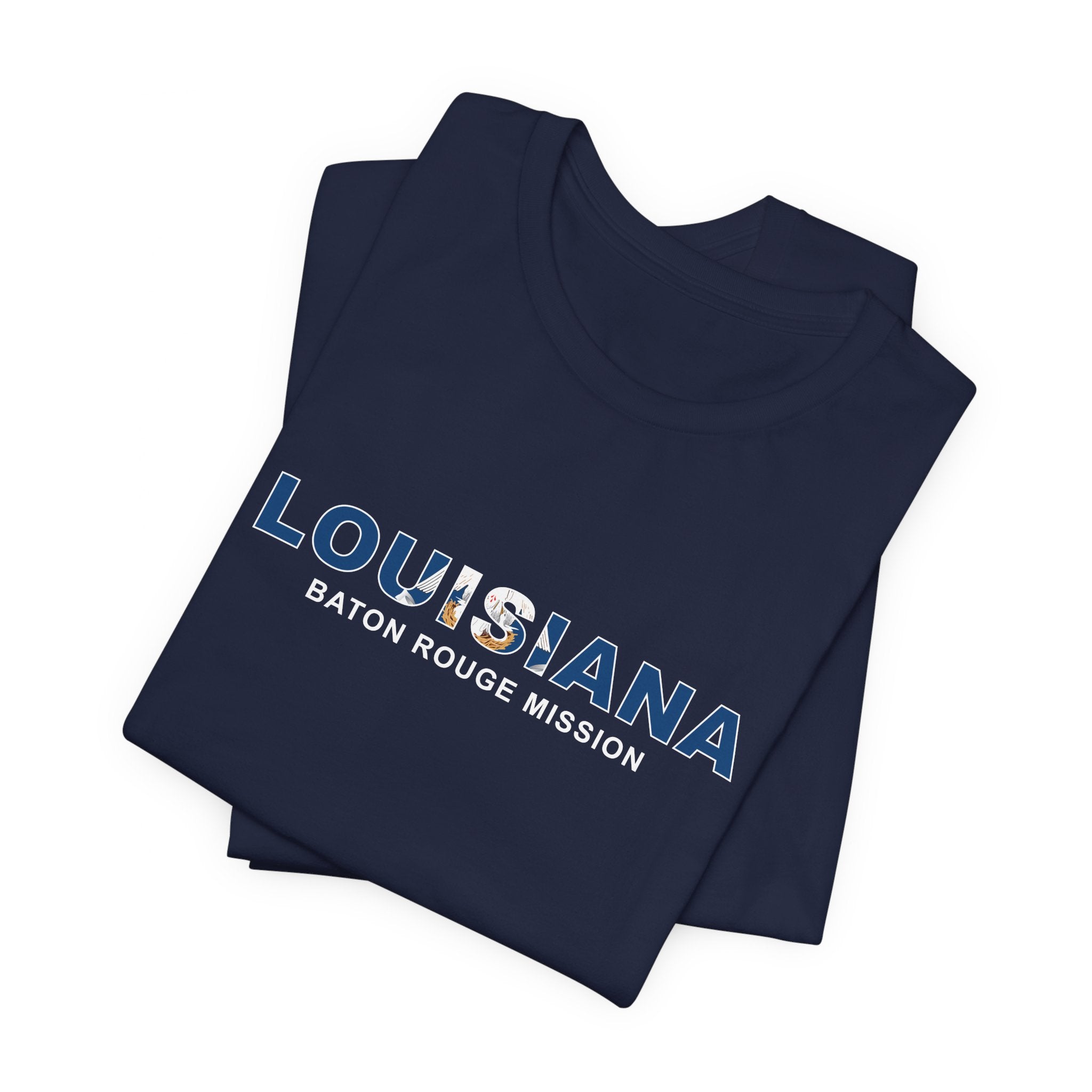 Louisiana Baton Rouge Mission Flag Title T-shirt - Mission Wishlist - LDS Missionary Gift Store