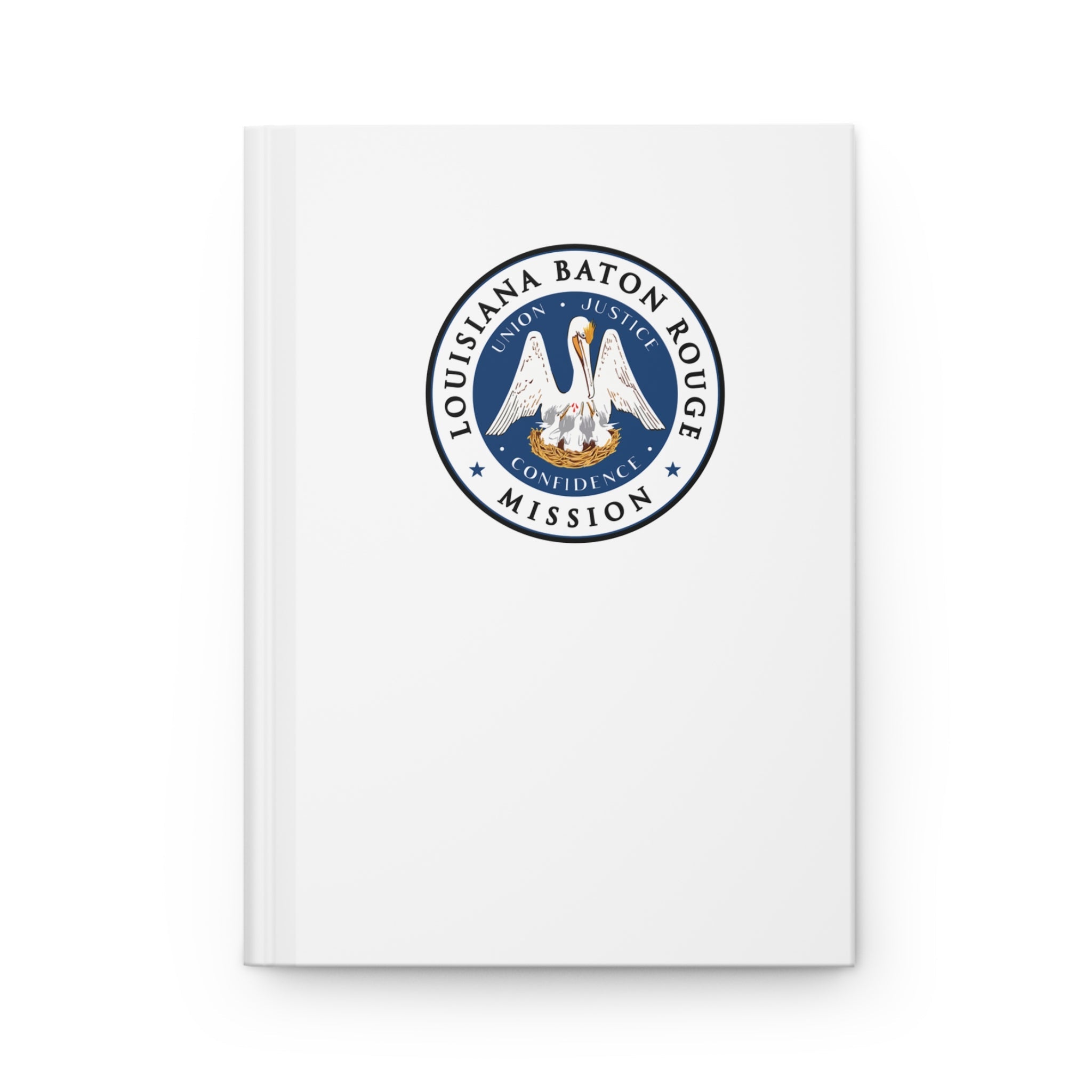 Louisiana Baton Rouge Mission Logo Design White Hardcover Journal Matte - Mission Wishlist - LDS Missionary Gift Store