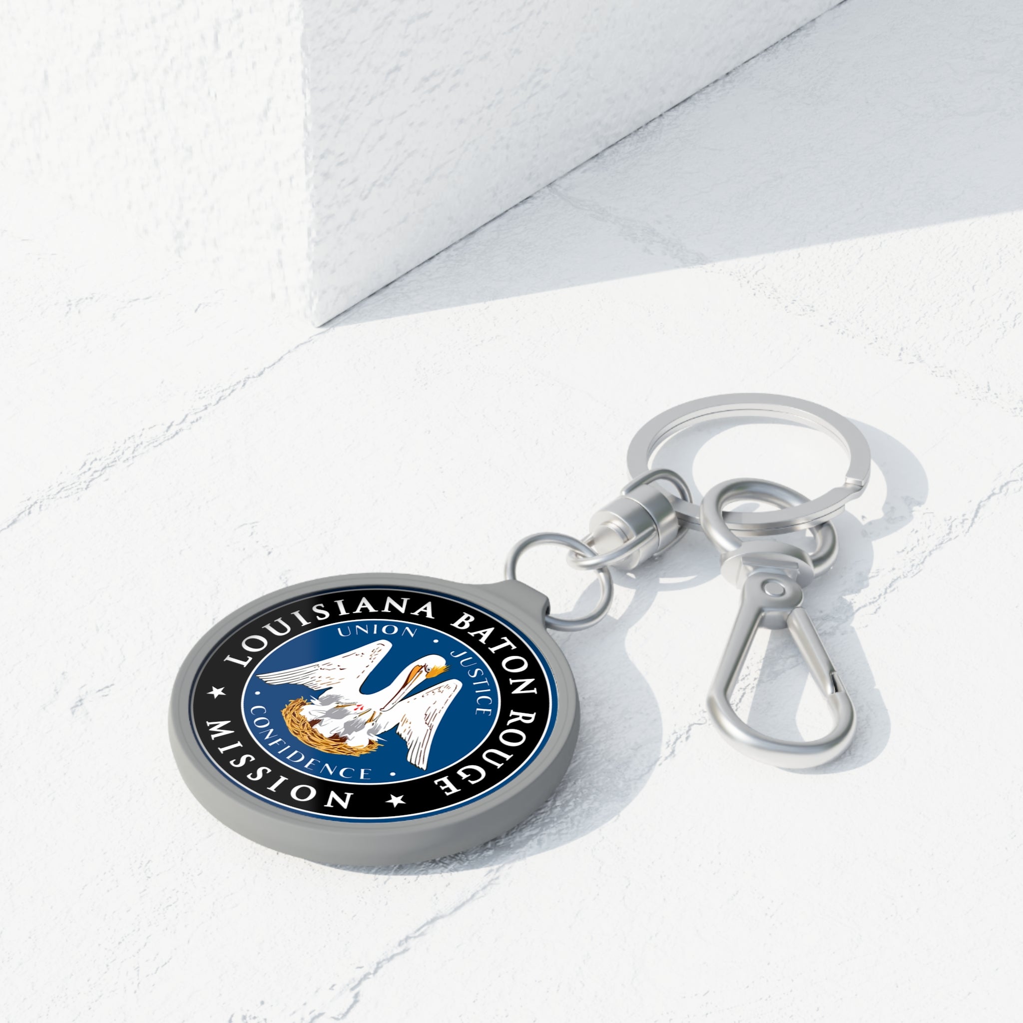 Louisiana Baton Rouge Mission State Flag Logo Key Tag - Mission Wishlist - LDS Missionary Gift Store