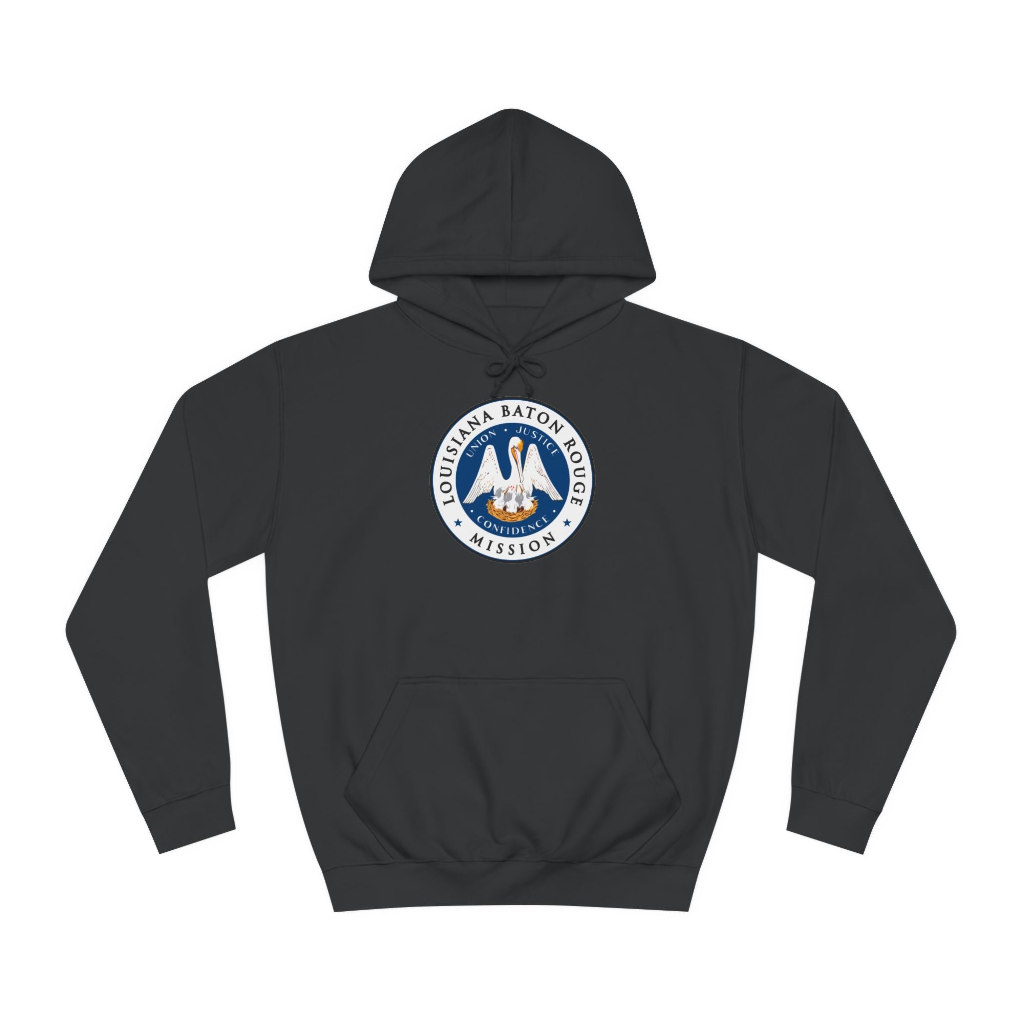 Louisiana Baton Rouge Mission State Flag Logo (White Border) College Hoodie - Mission Wishlist - LDS Missionary Gift Store