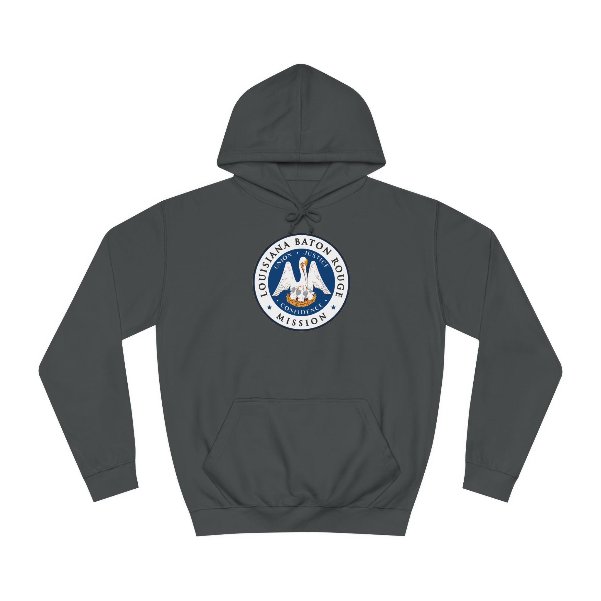 Louisiana Baton Rouge Mission State Flag Logo (White Border) College Hoodie - Mission Wishlist - LDS Missionary Gift Store