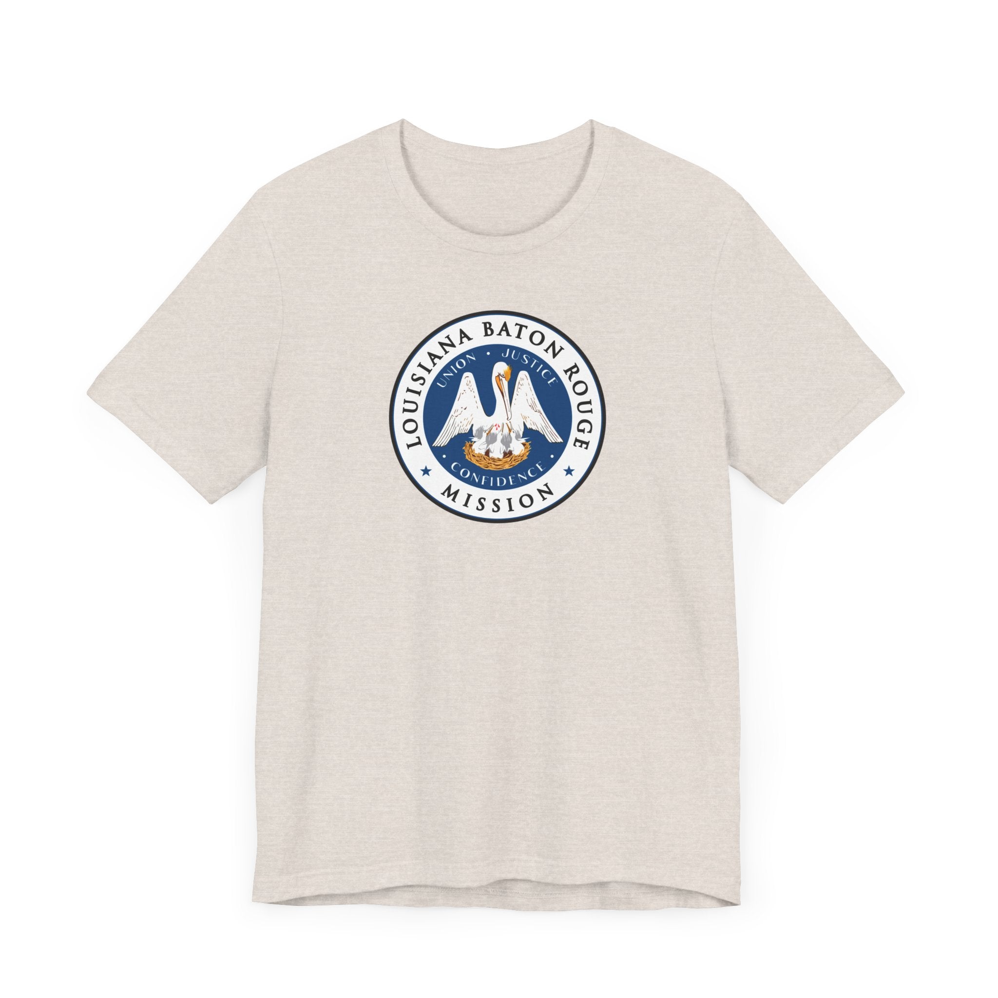 Louisiana Baton Rouge Mission State Flag Logo (White Border) T-shirt - Mission Wishlist - LDS Missionary Gift Store