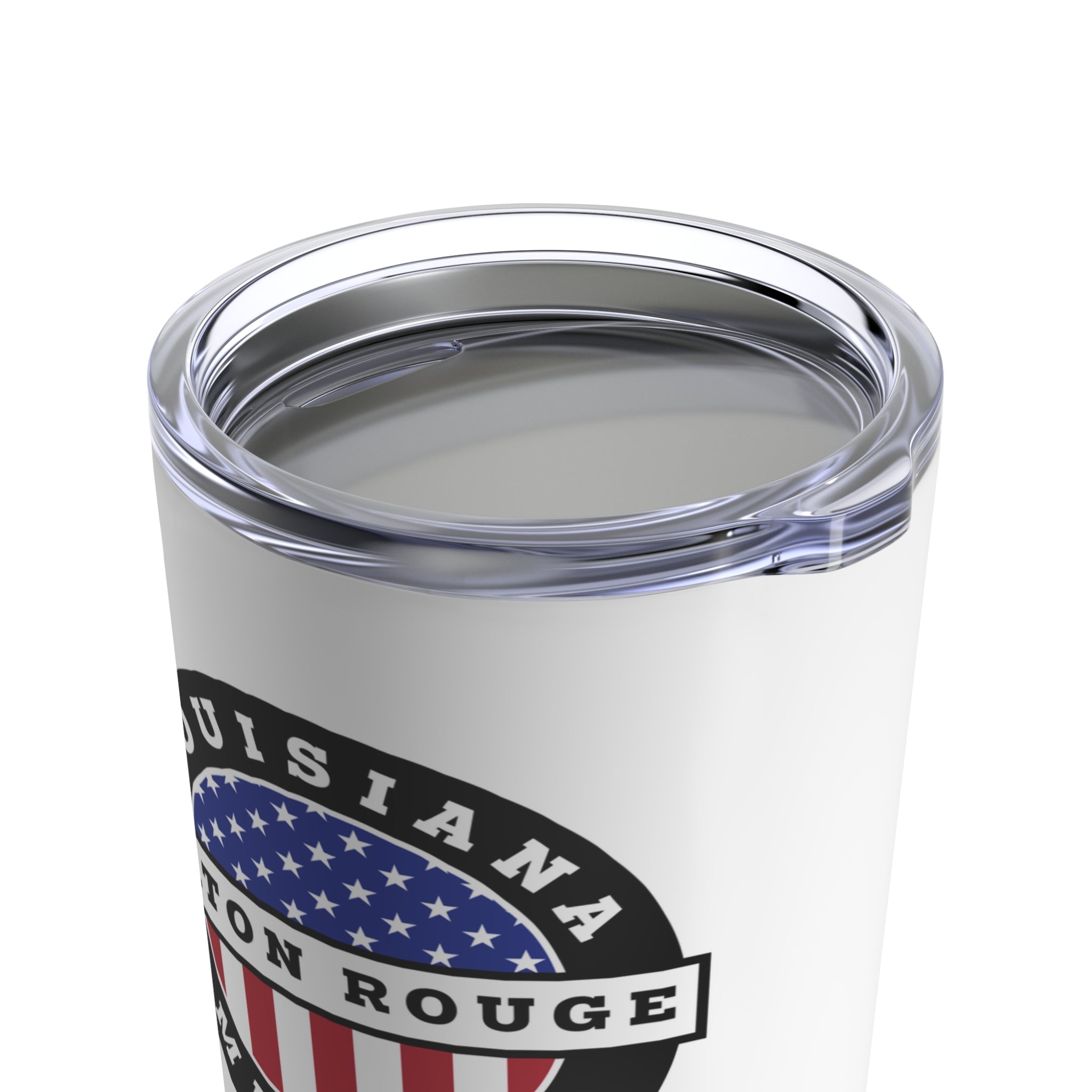 Louisiana Baton Rouge Mission USA Flag Logo Tumbler 20oz White - Mission Wishlist - LDS Missionary Gift Store