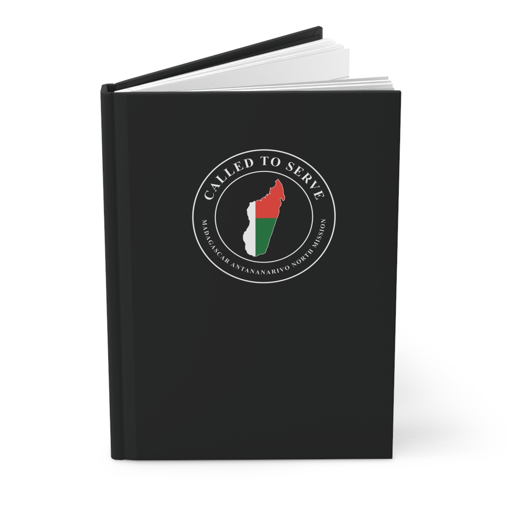 Madagascar Antananarivo North Mission Flag Map Called to Serve Black Hardcover Journal Matte - Mission Wishlist - LDS Missionary Gift Store