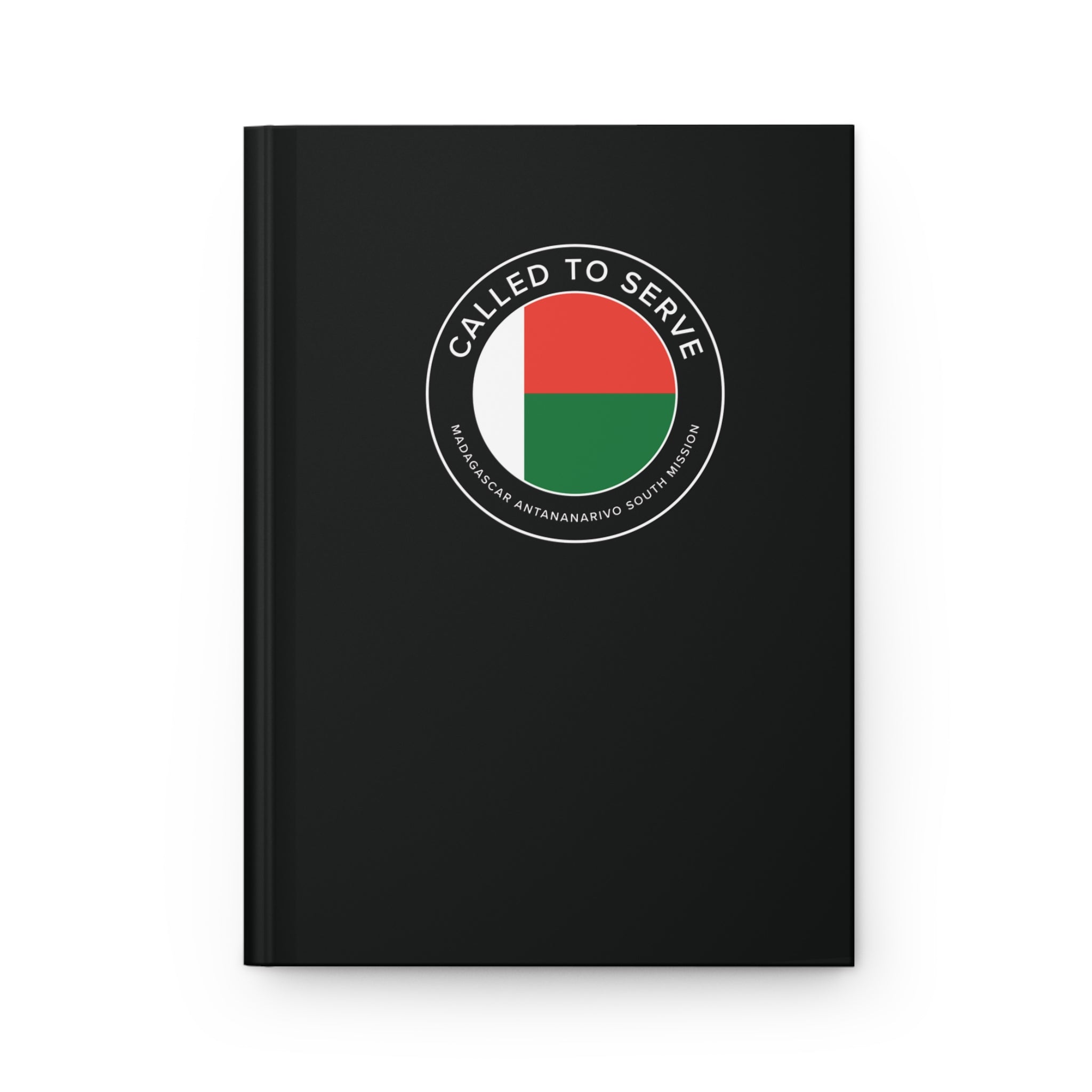 Madagascar Antananarivo South Mission Circle Flag Called to Serve Black Hardcover Journal Matte - Mission Wishlist - LDS Missionary Gift Store