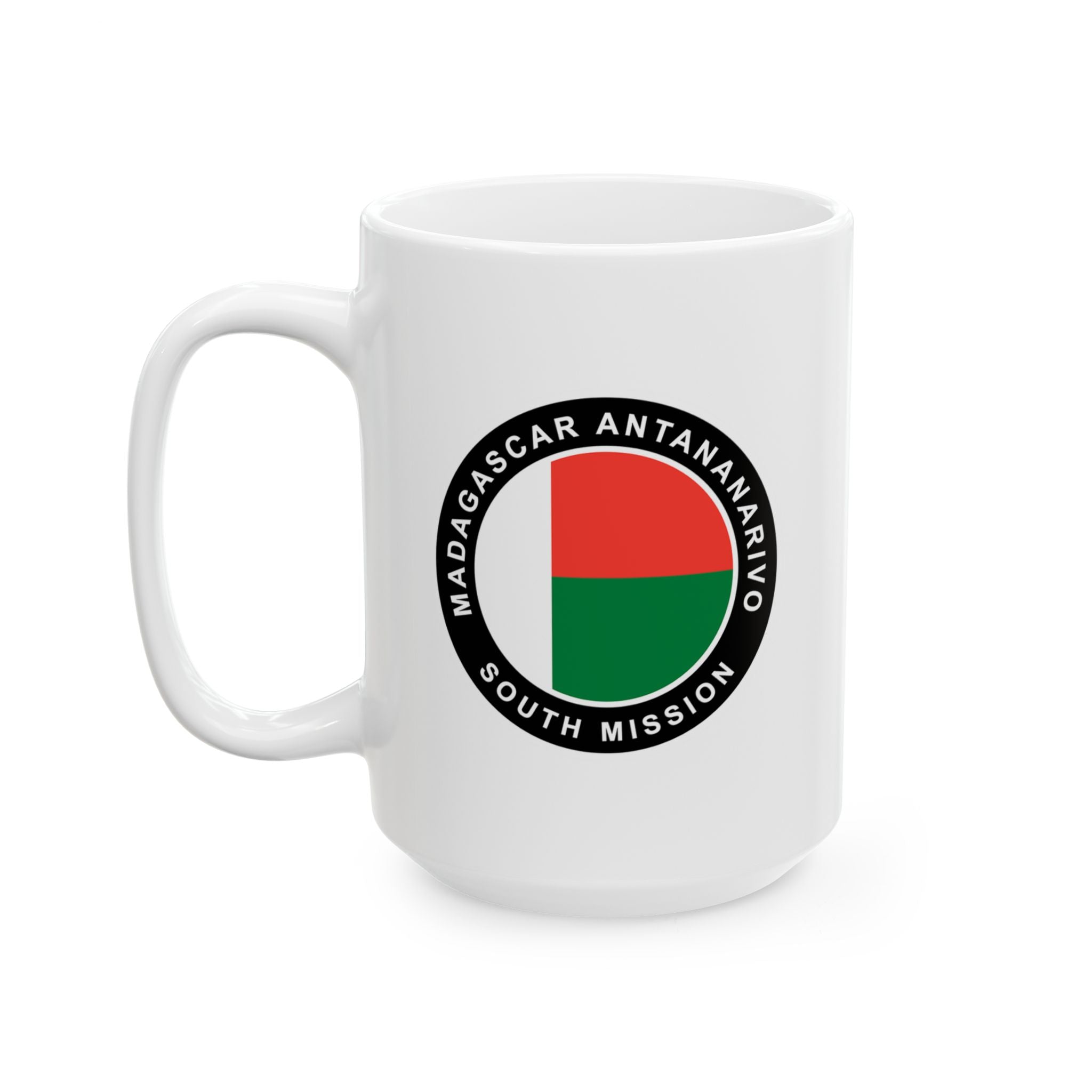 Madagascar Antananarivo South Mission Circular Flag White Ceramic Mug - Mission Wishlist - LDS Missionary Gift Store