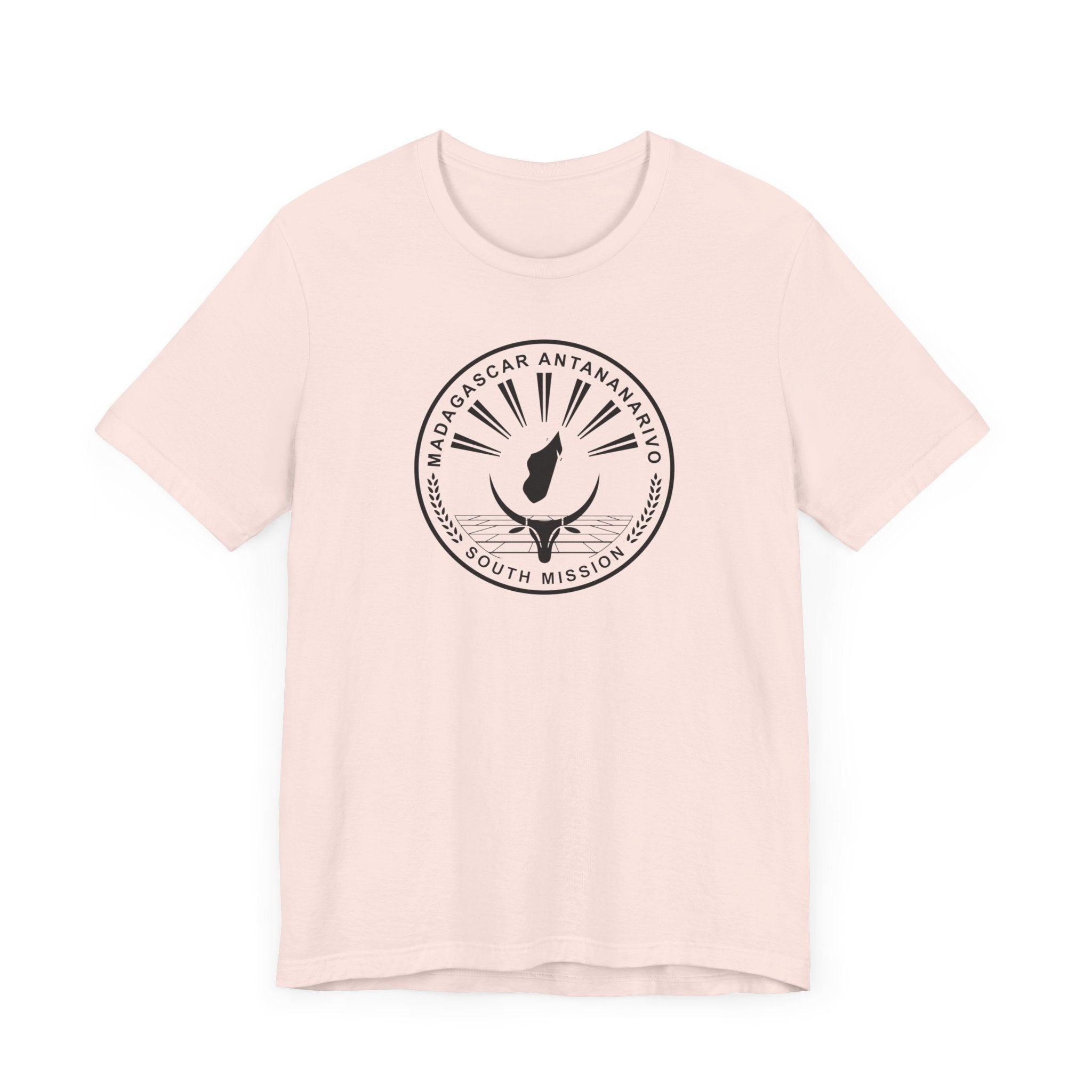 Madagascar Antananarivo South Mission Circular Monochrome Logo T-Shirt - Mission Wishlist - LDS Missionary Gift Store