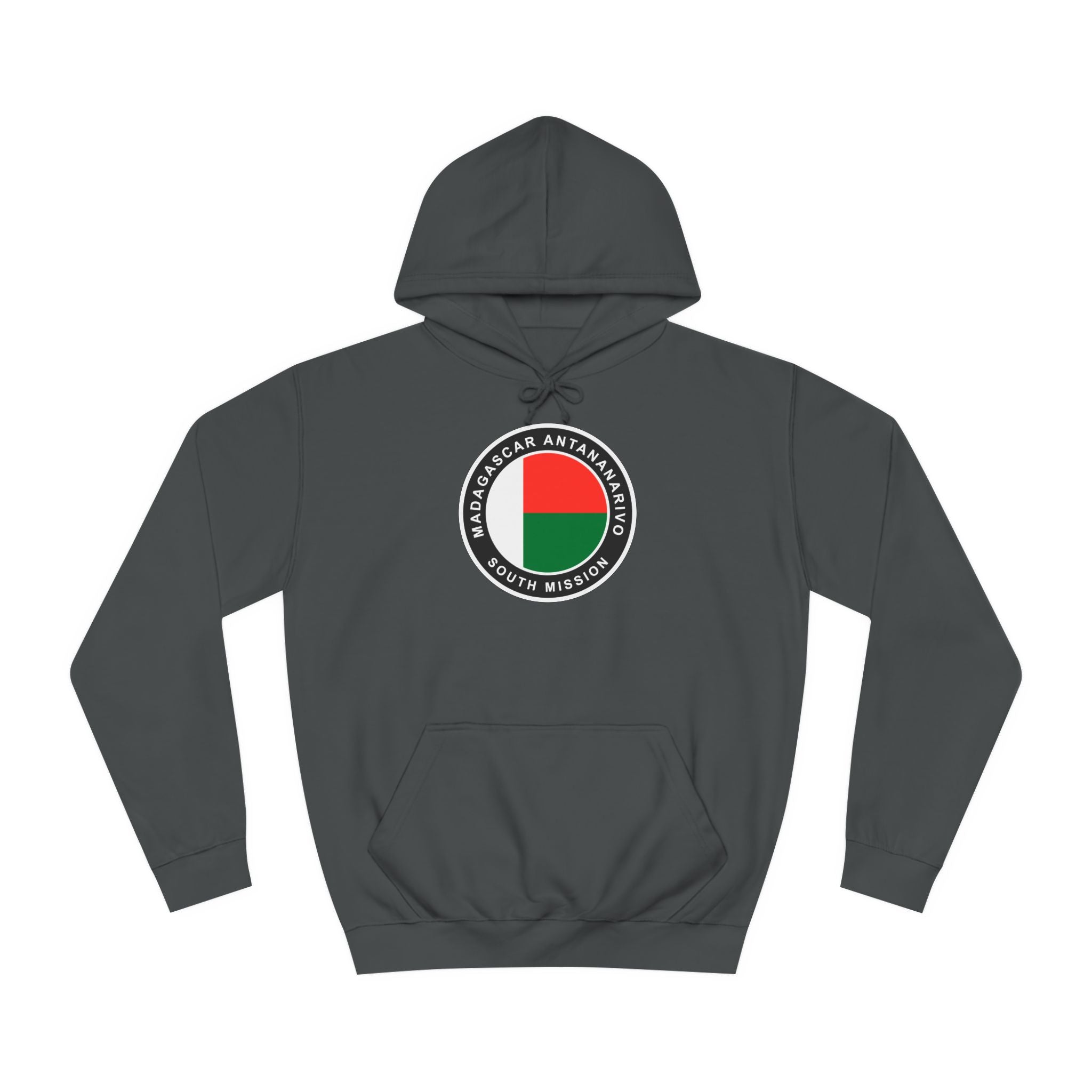 Madagascar Antananarivo South Mission Flag Logo (Black Border) College Hoodie - Mission Wishlist - LDS Missionary Gift Store