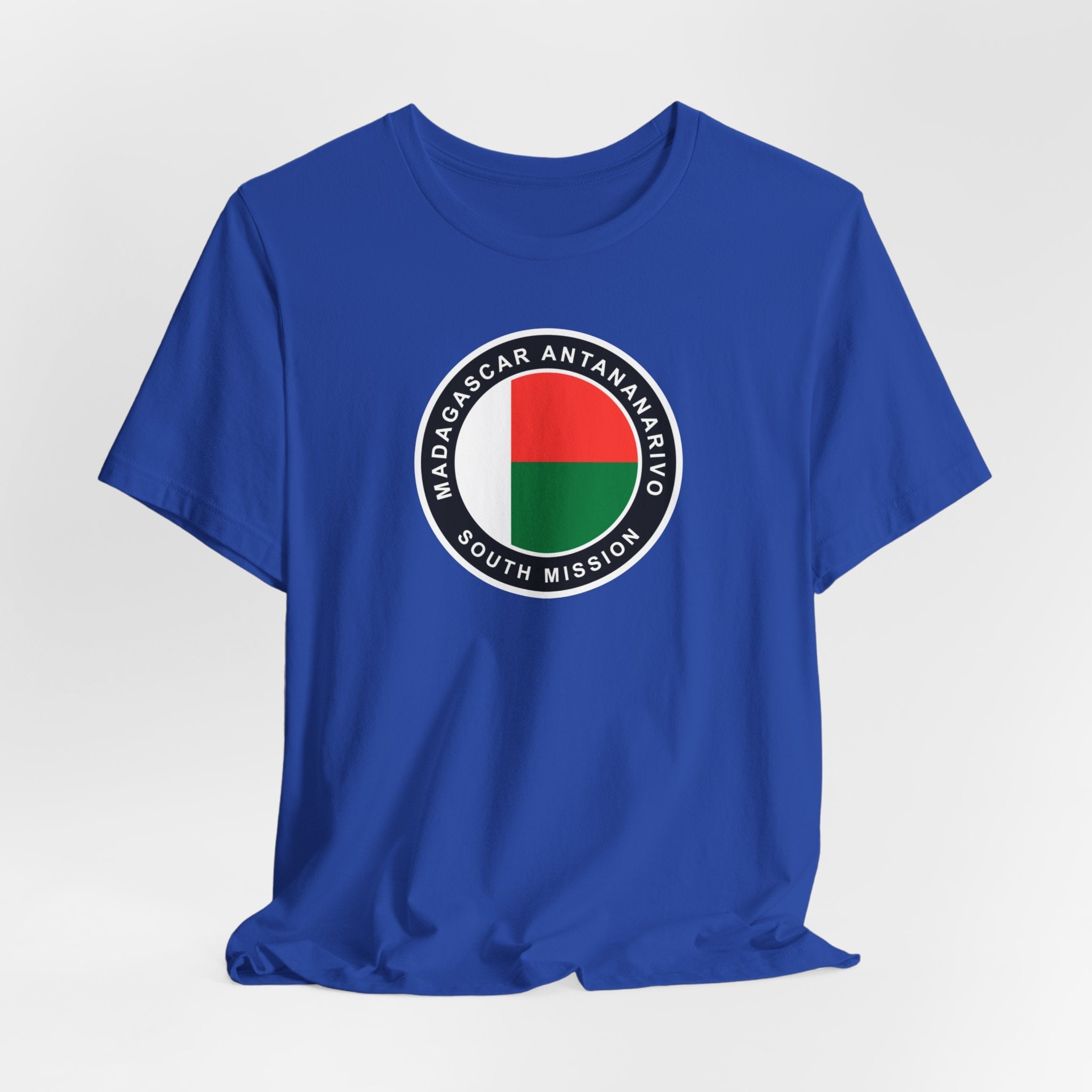 Madagascar Antananarivo South Mission Flag Logo (Black Border) T-shirt - Mission Wishlist - LDS Missionary Gift Store
