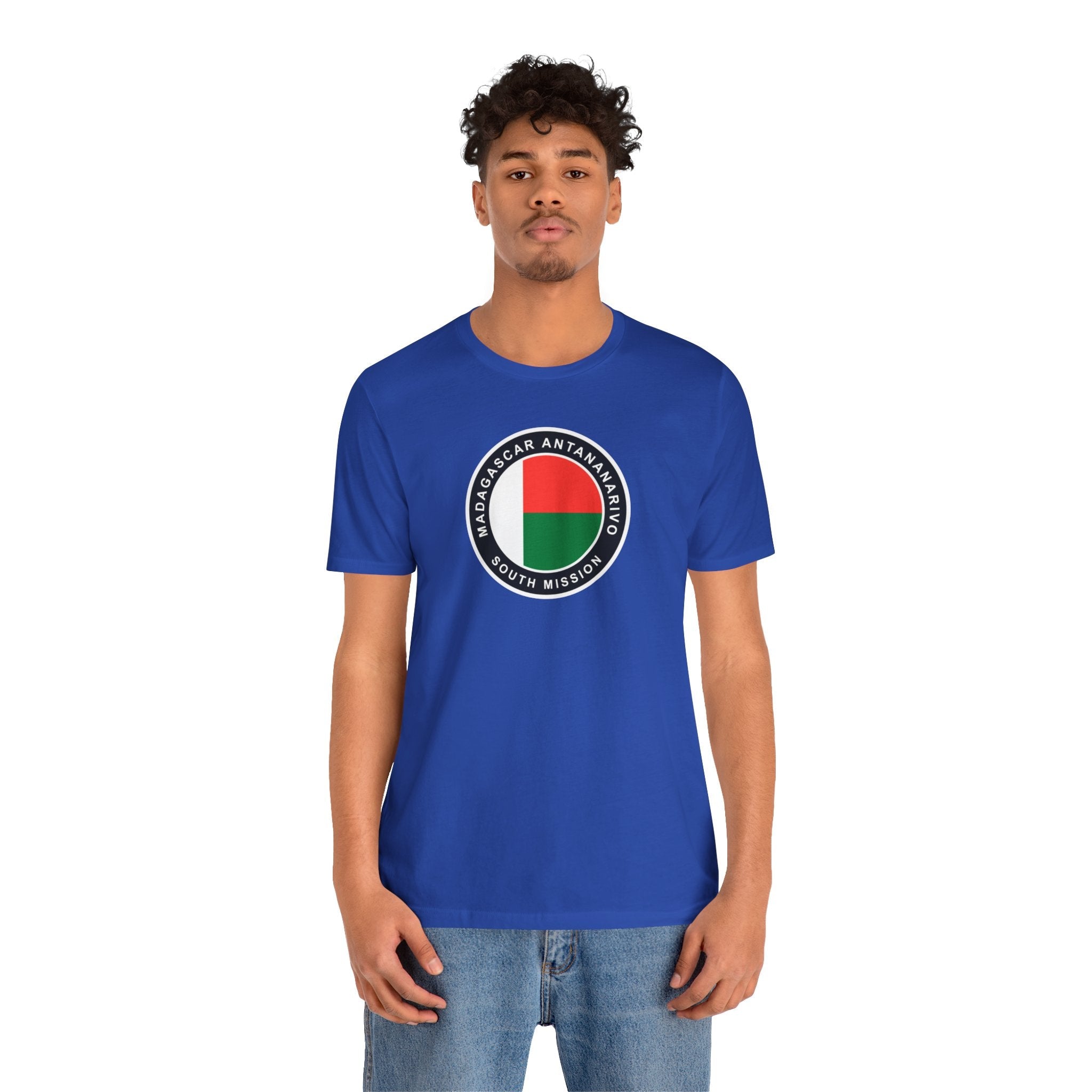 Madagascar Antananarivo South Mission Flag Logo (Black Border) T-shirt - Mission Wishlist - LDS Missionary Gift Store