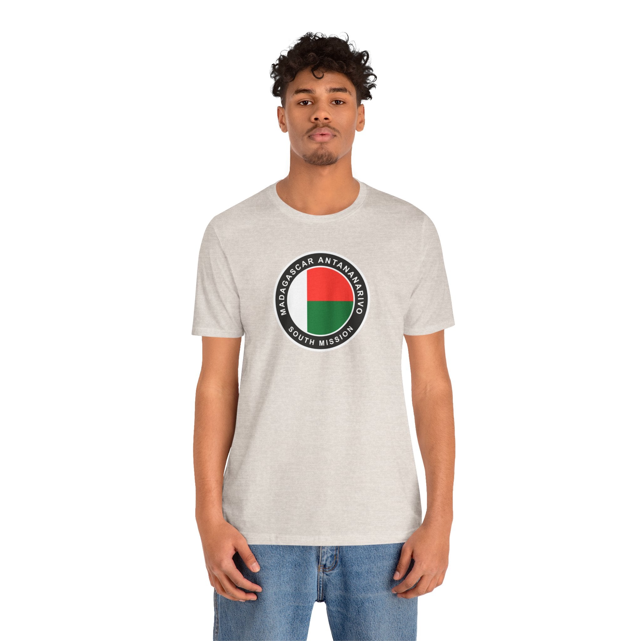 Madagascar Antananarivo South Mission Flag Logo (Black Border) T-shirt - Mission Wishlist - LDS Missionary Gift Store