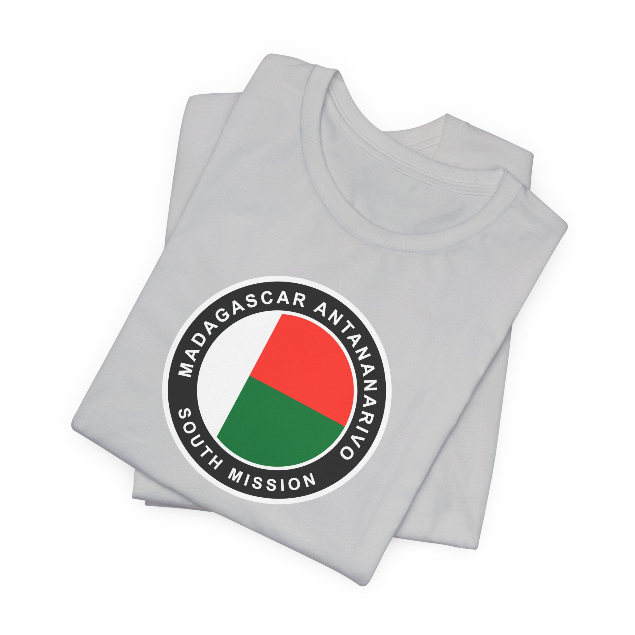 Madagascar Antananarivo South Mission Flag Logo (Black Border) T-shirt - Mission Wishlist - LDS Missionary Gift Store