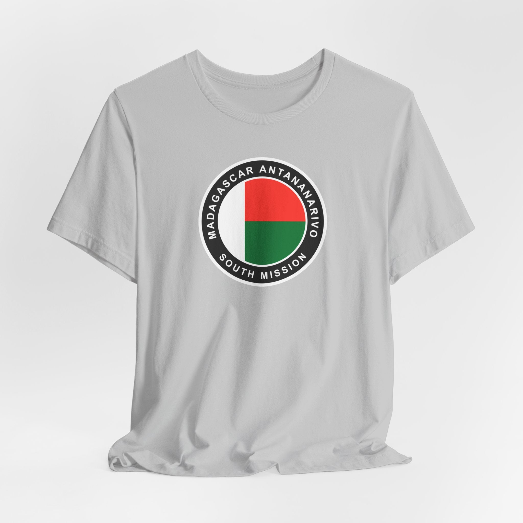Madagascar Antananarivo South Mission Flag Logo (Black Border) T-shirt - Mission Wishlist - LDS Missionary Gift Store