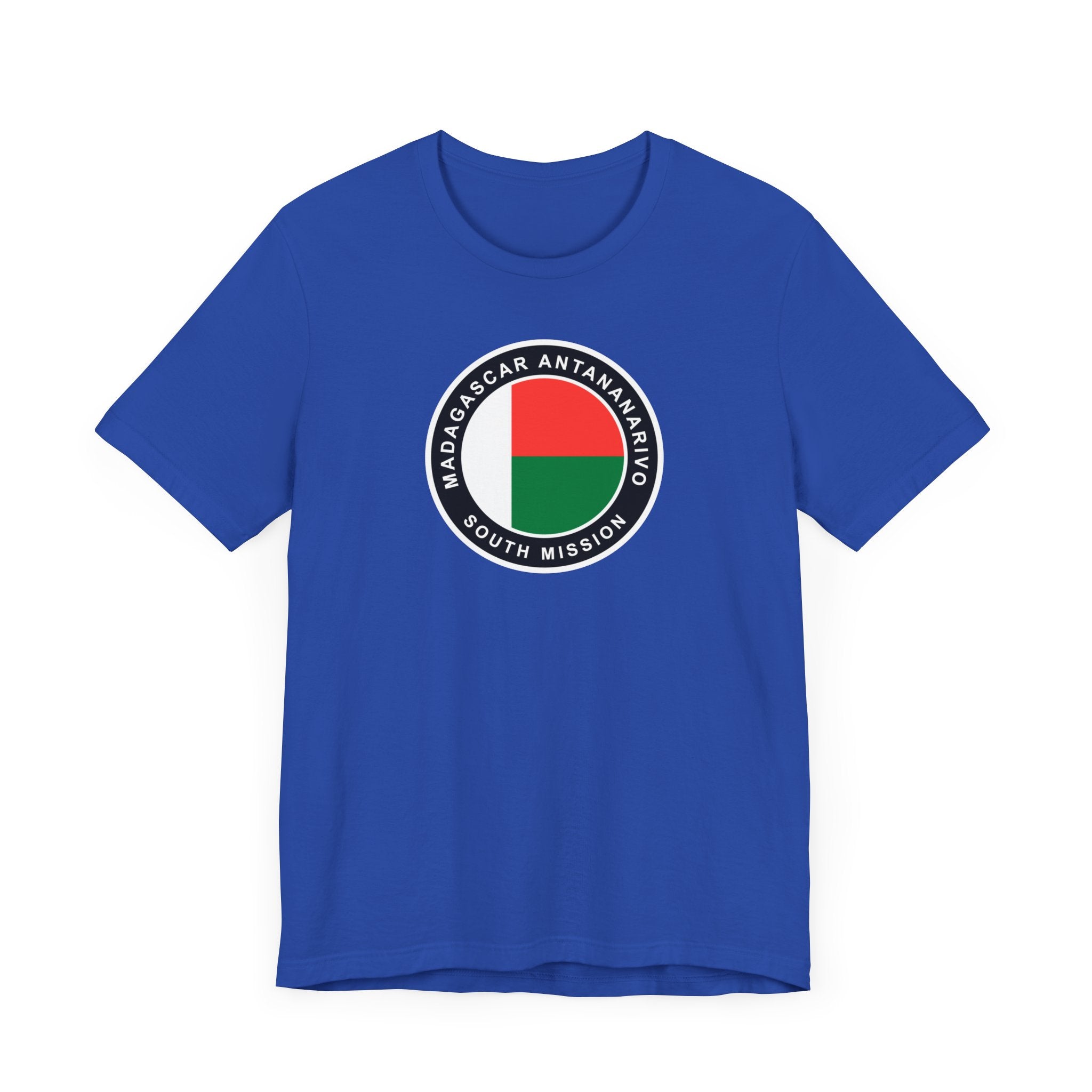 Madagascar Antananarivo South Mission Flag Logo (Black Border) T-shirt - Mission Wishlist - LDS Missionary Gift Store