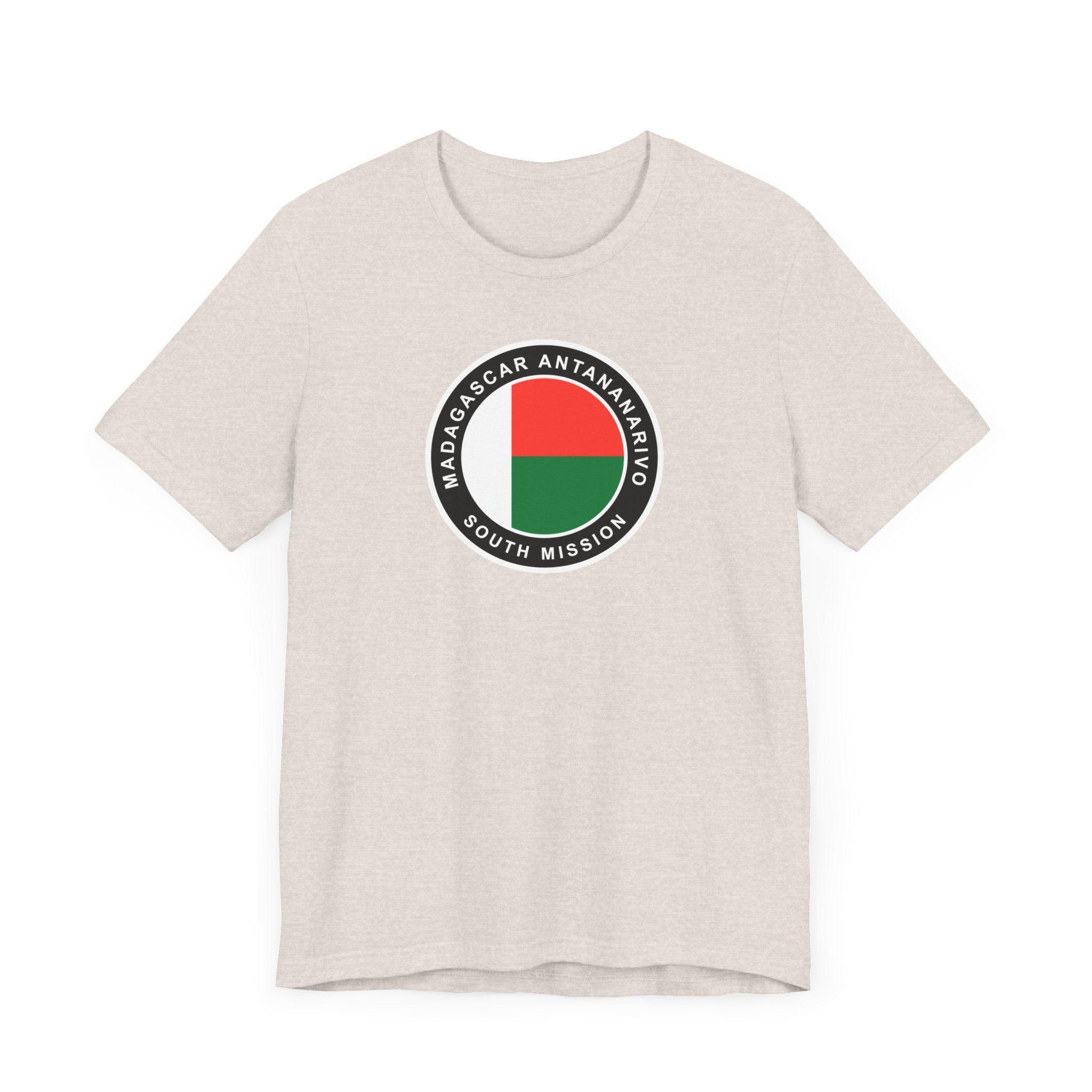 Madagascar Antananarivo South Mission Flag Logo (Black Border) T-shirt - Mission Wishlist - LDS Missionary Gift Store