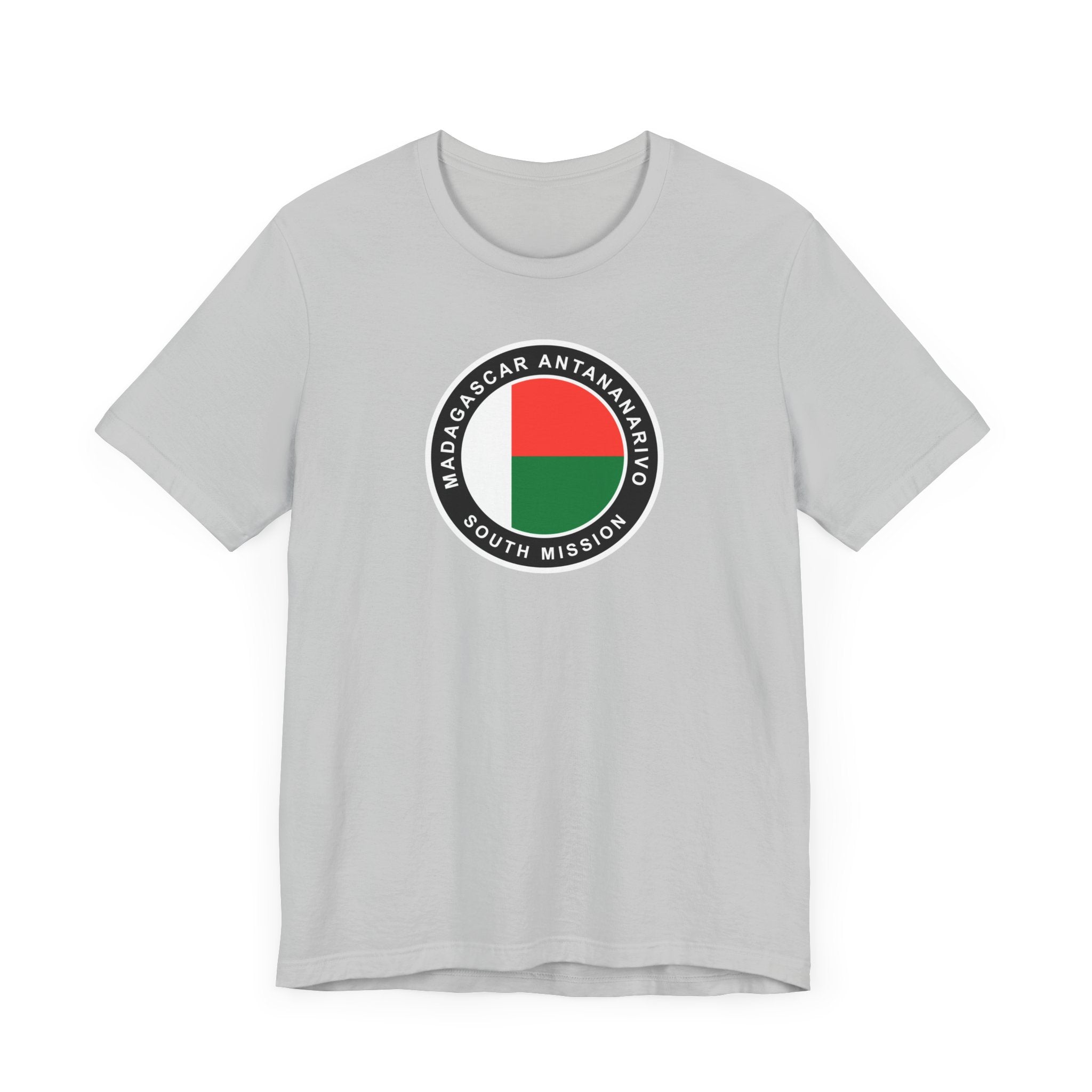 Madagascar Antananarivo South Mission Flag Logo (Black Border) T-shirt - Mission Wishlist - LDS Missionary Gift Store